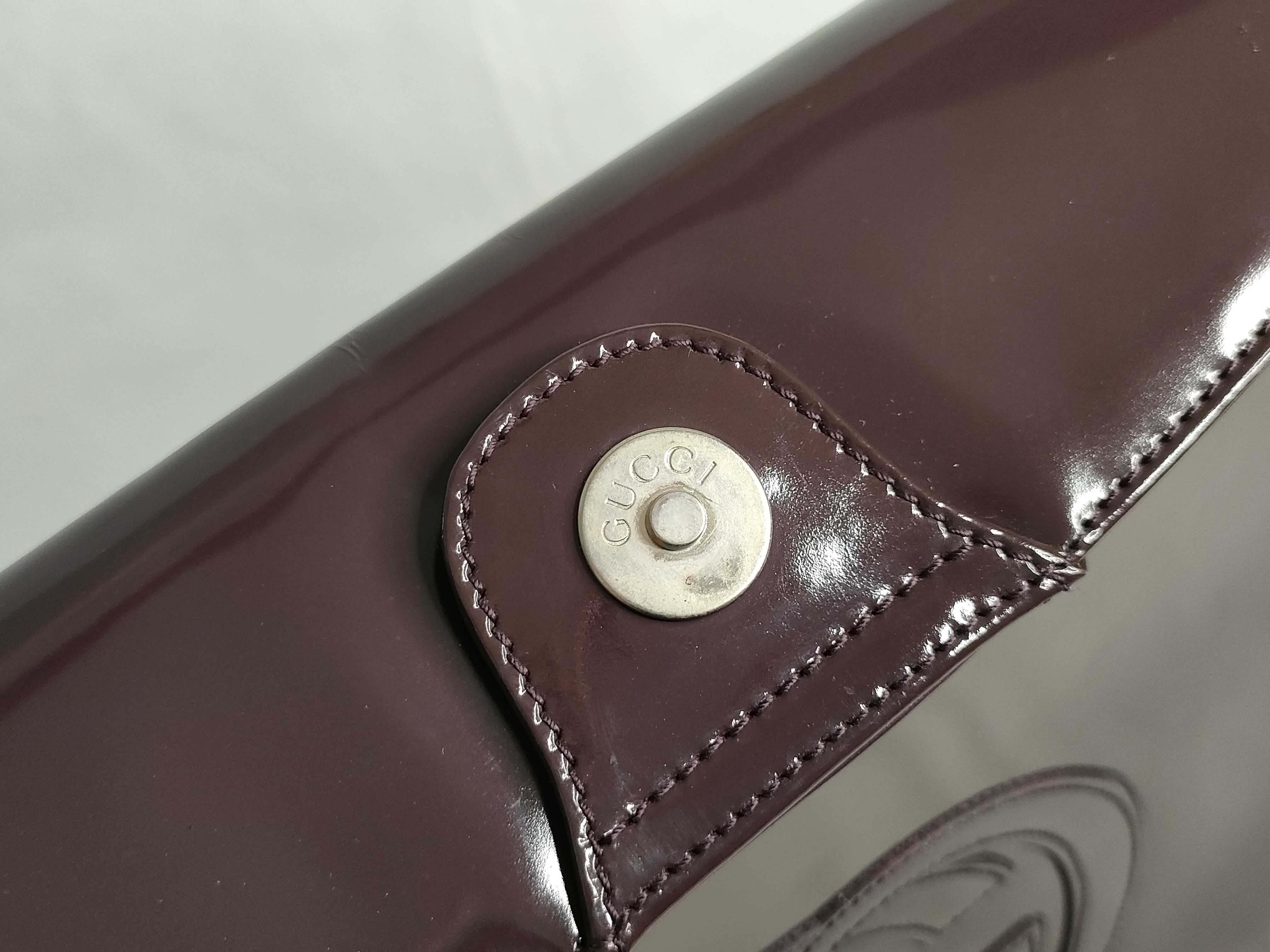 000 1186 0506 Shoulder Bag Interlocking G Patent Leather Brown Shoulder Bag — view 14