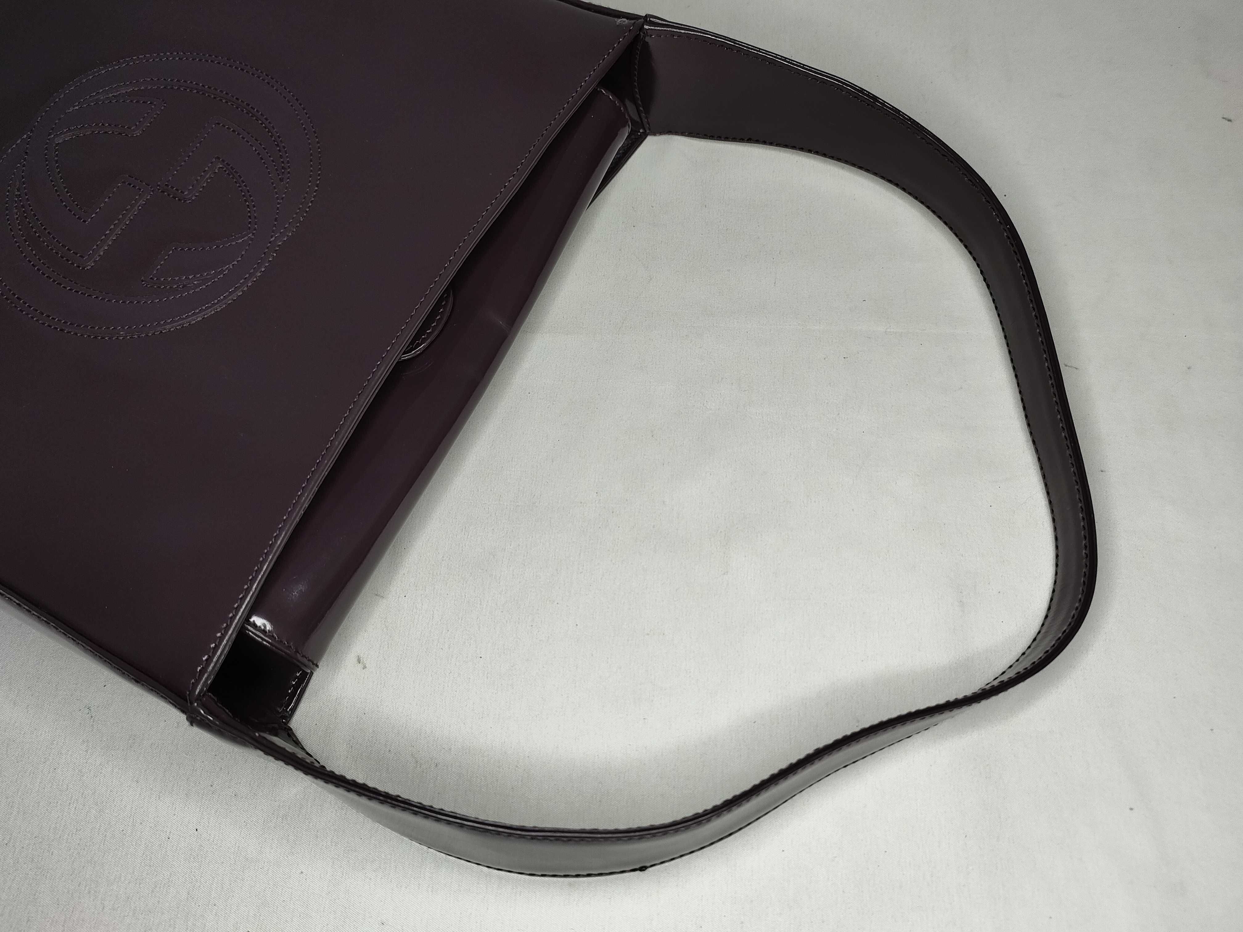 000 1186 0506 Shoulder Bag Interlocking G Patent Leather Brown Shoulder Bag — view 3