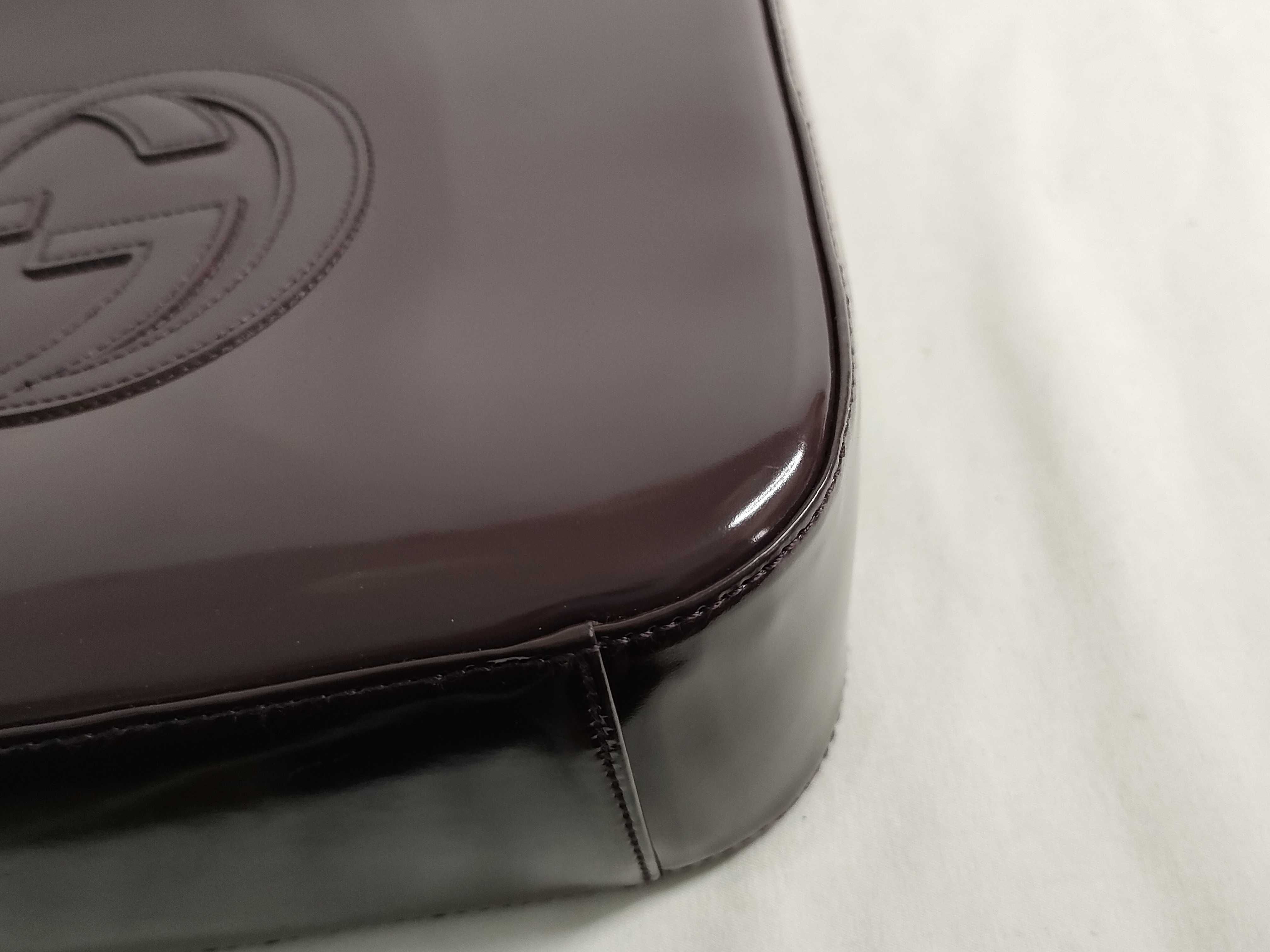 000 1186 0506 Shoulder Bag Interlocking G Patent Leather Brown Shoulder Bag — view 6