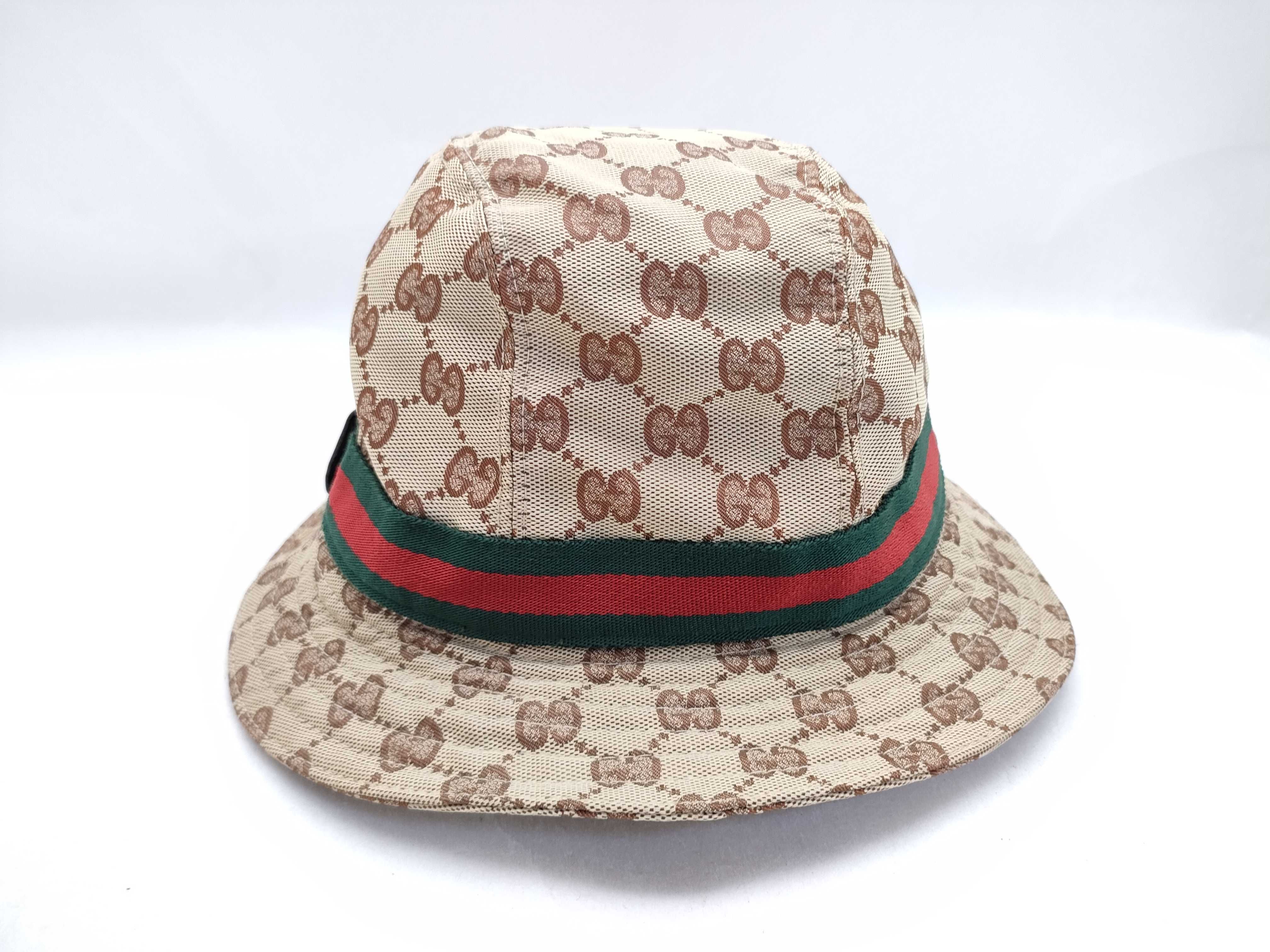 GG pattern Sherry line bucket hat with dust bag and other accessories. — view 3