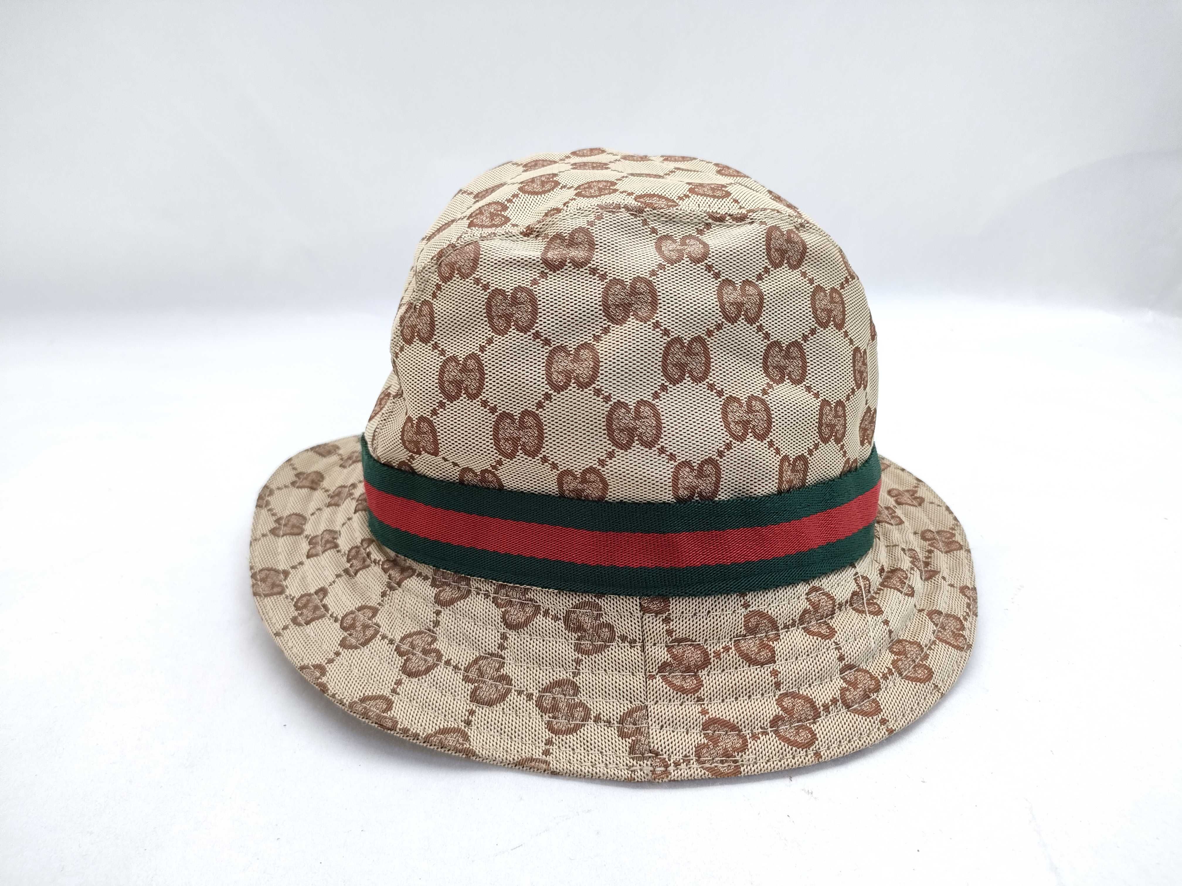 GG pattern Sherry line bucket hat with dust bag and other accessories. — view 4