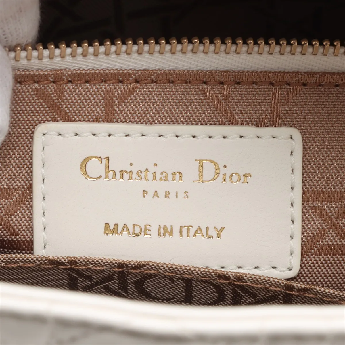 Cannage My Lady Dior Leather 2WAY Handbag White with Charm — view 11