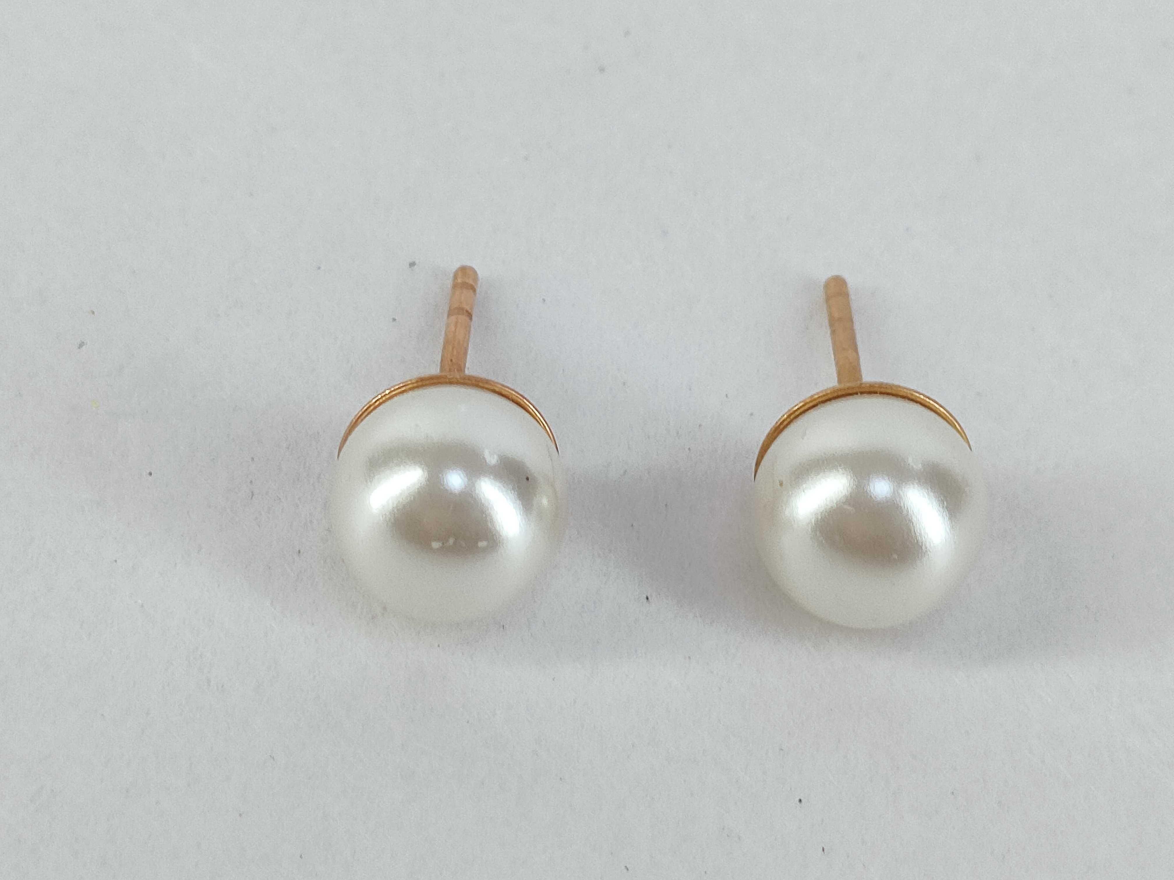 Tribal Flower Pearl Earrings — view 2