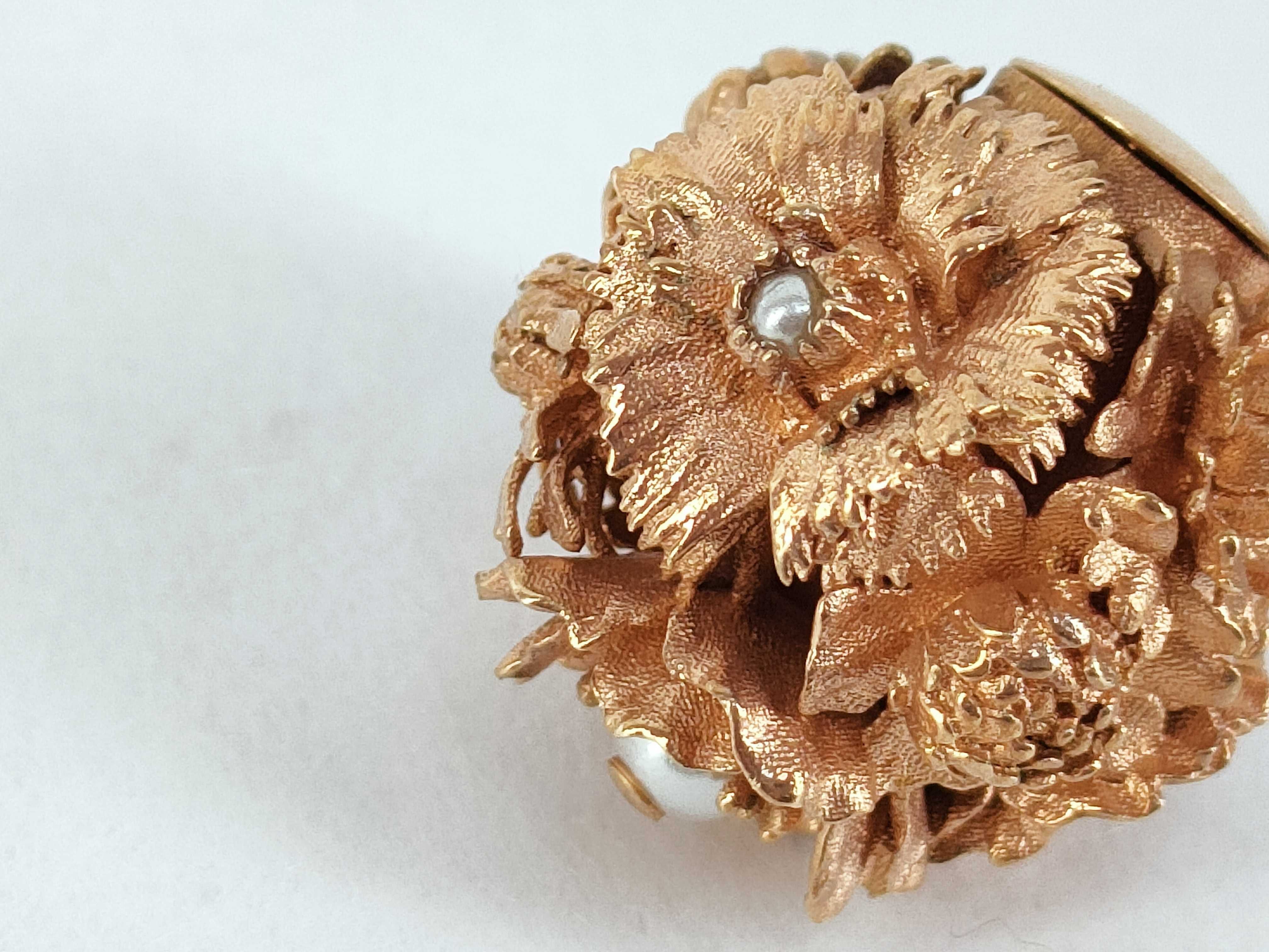 Tribal Flower Pearl Earrings — view 8