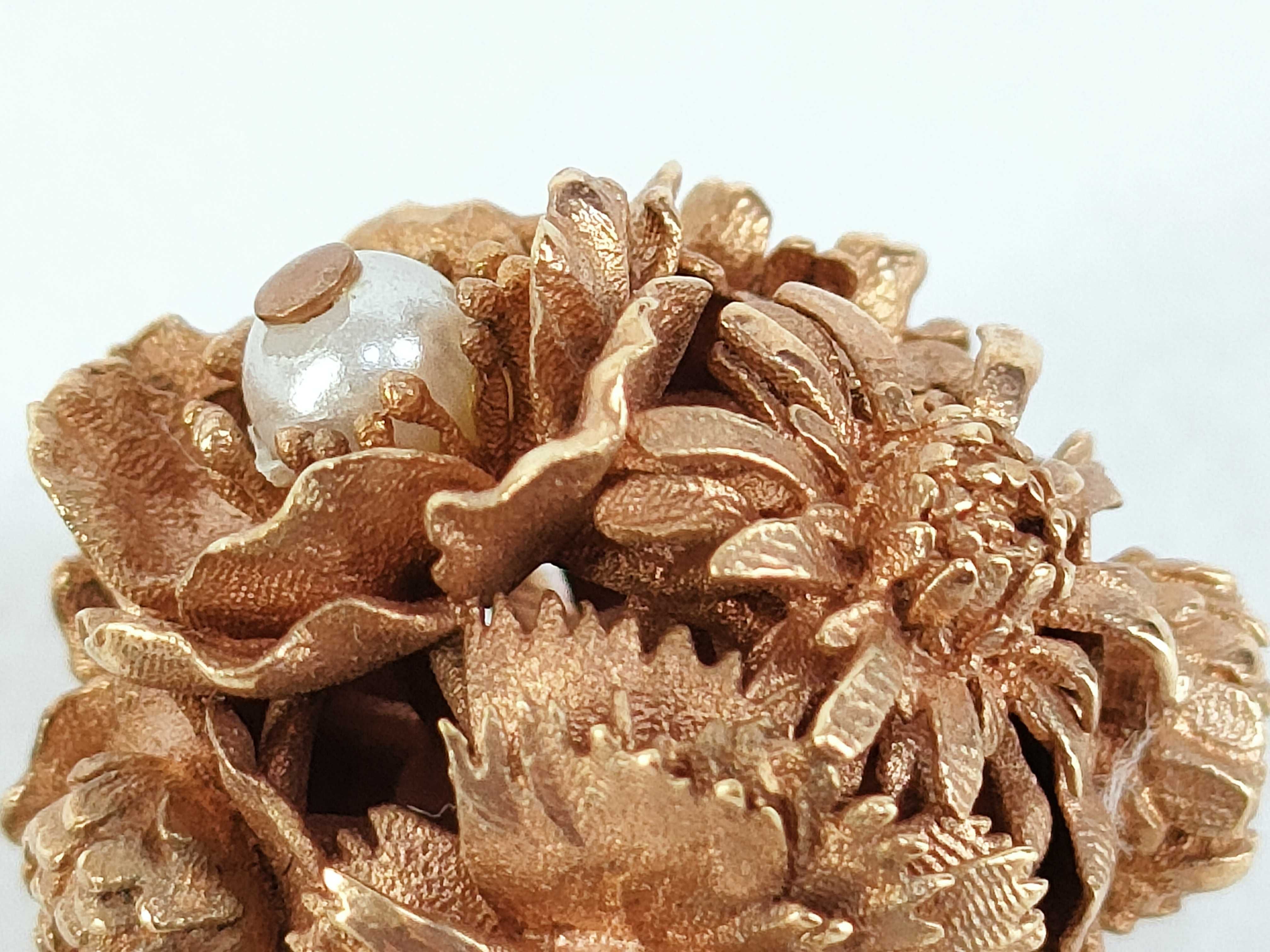 Tribal Flower Pearl Earrings — view 9