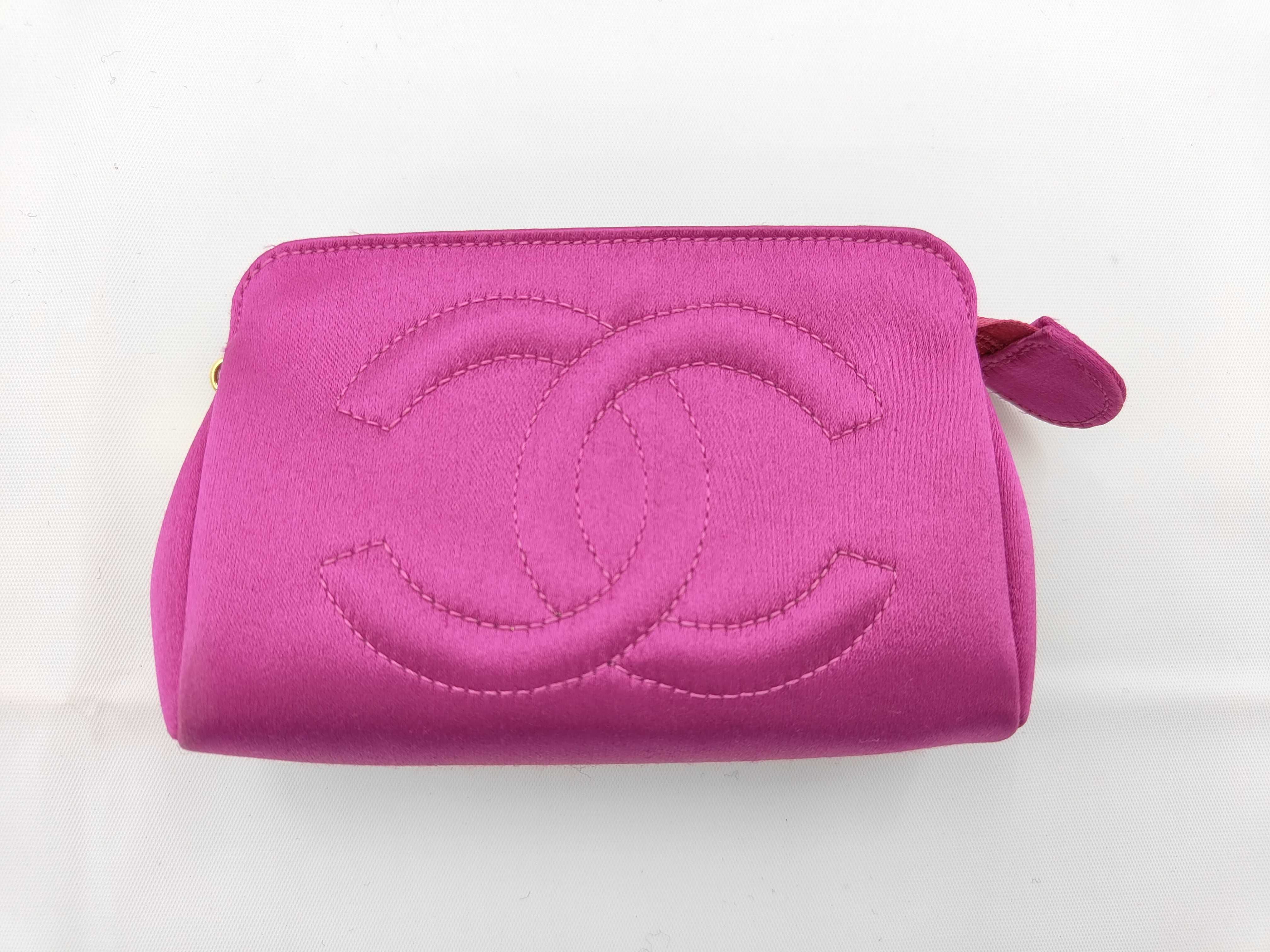 Satin Coco Mark Cosmetic Pouch
