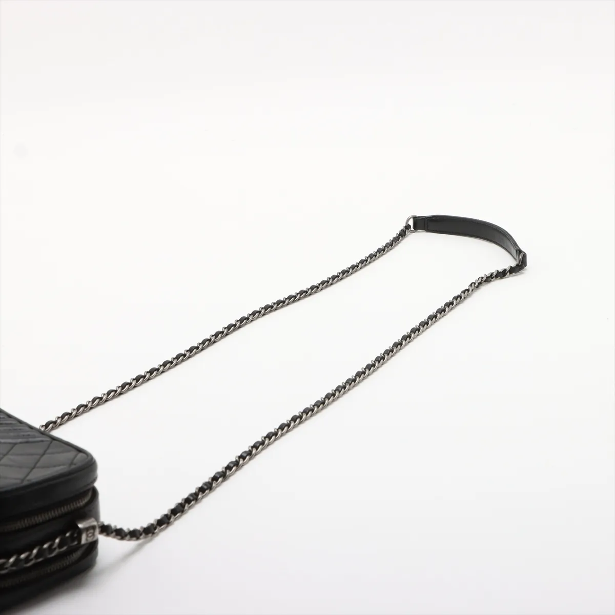 bias stitch lambskin chain shoulder bag black gunmetal hardware 20439441 20s — view 5