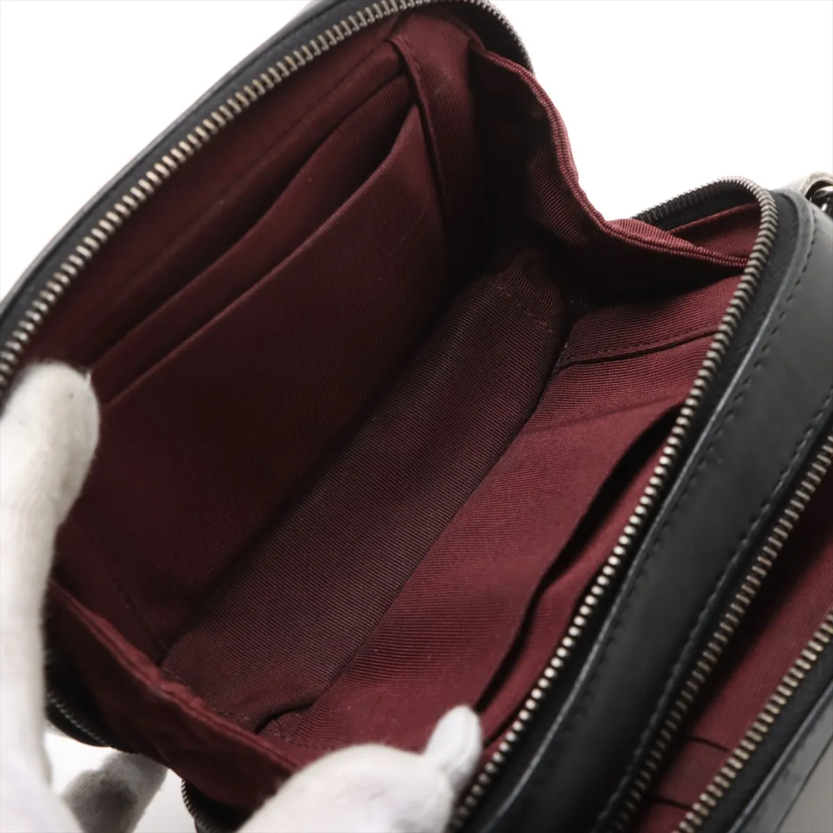 bias stitch lambskin chain shoulder bag black gunmetal hardware 20439441 20s — view 7
