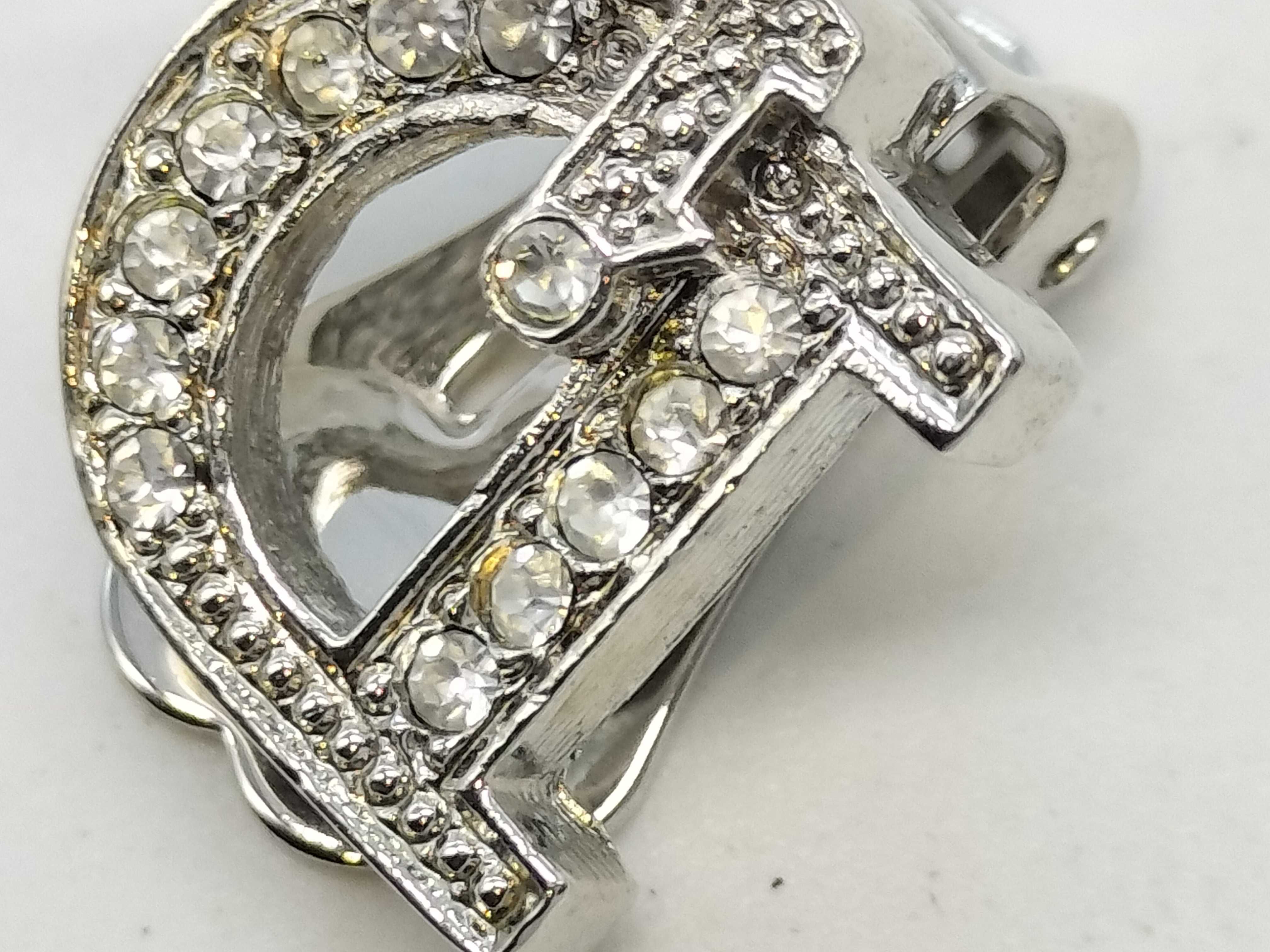 Earrings, Silver, Rhinestone Earrings — view 2