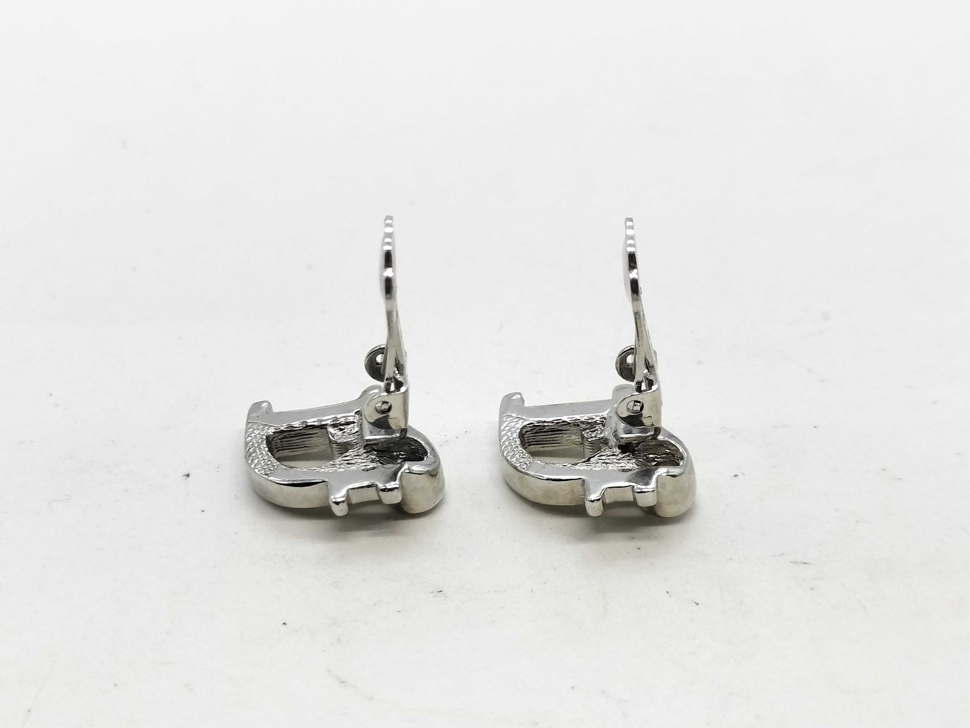 Earrings, Silver, Rhinestone Earrings — view 5