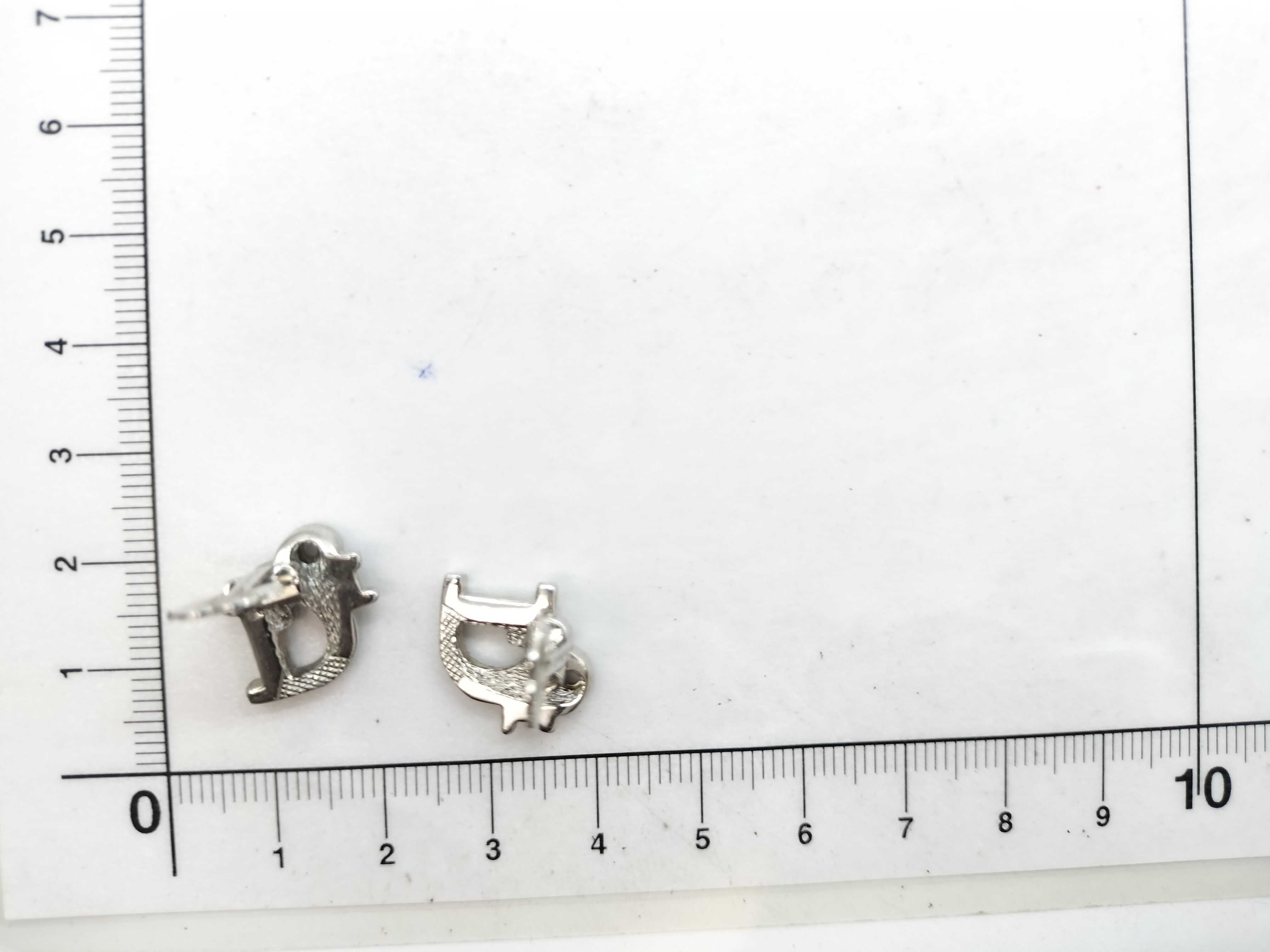 Earrings, Silver, Rhinestone Earrings — view 6