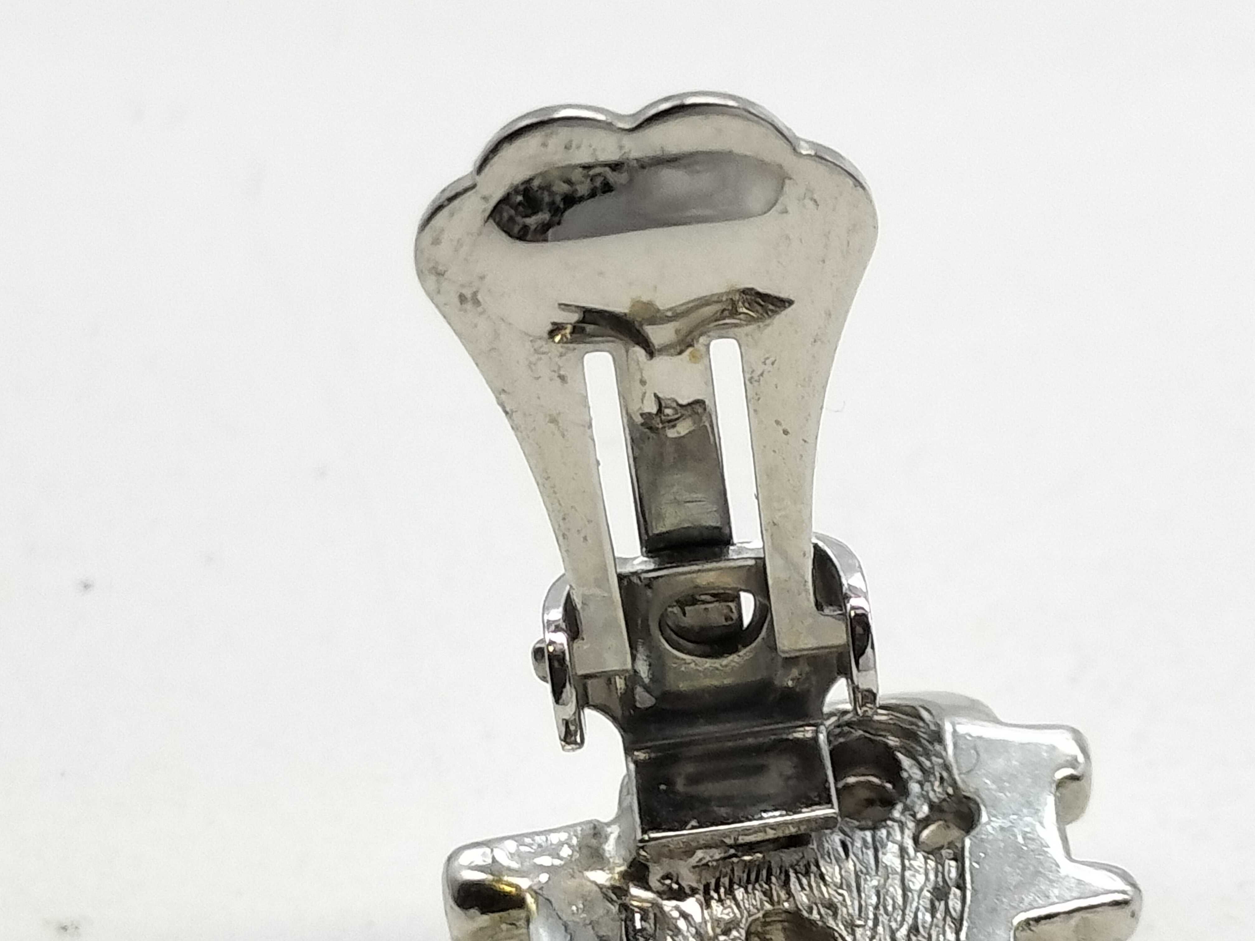 Earrings, Silver, Rhinestone Earrings — view 7