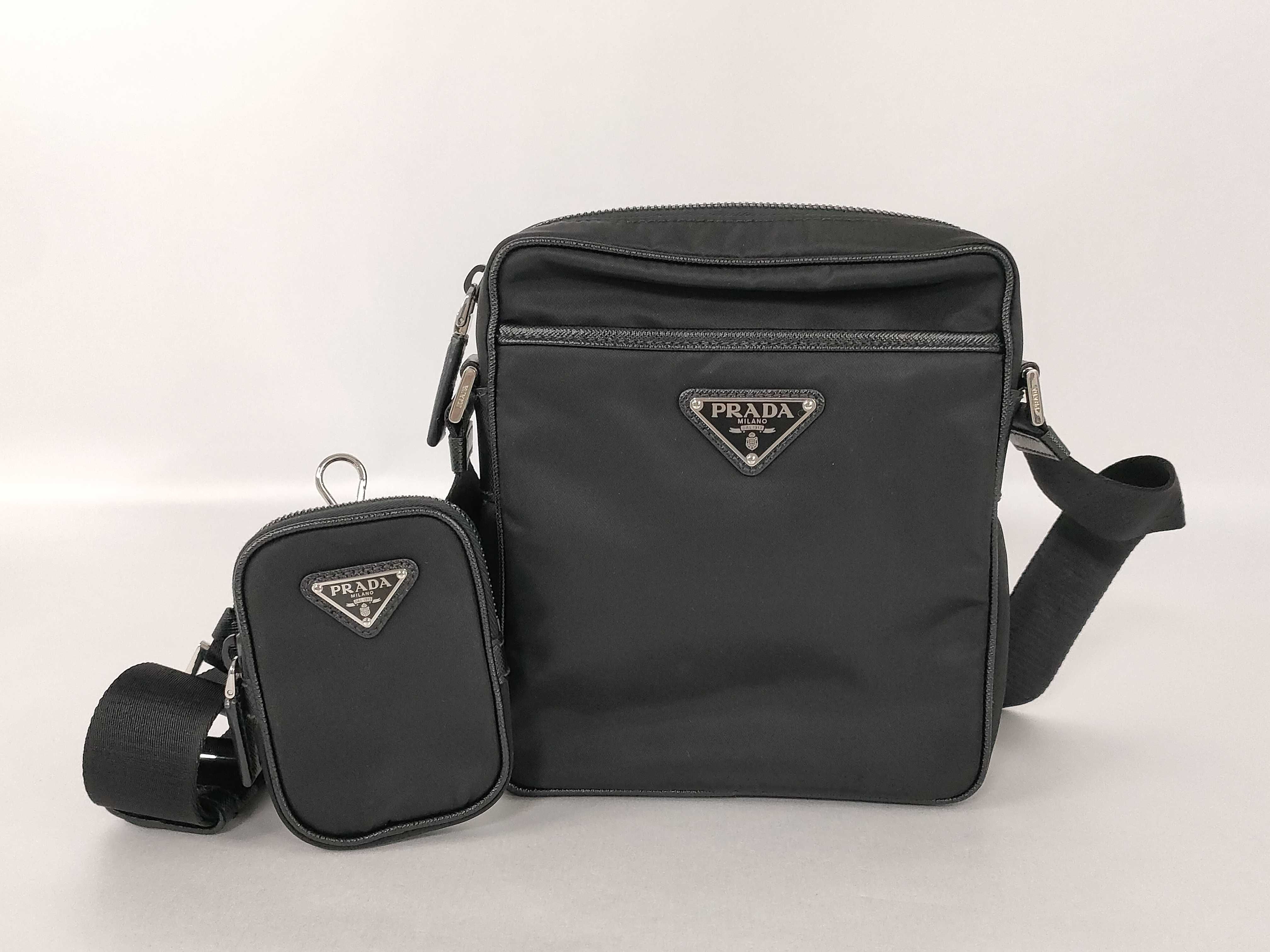 Nylon Shoulder Bag with Pouch 2VH112