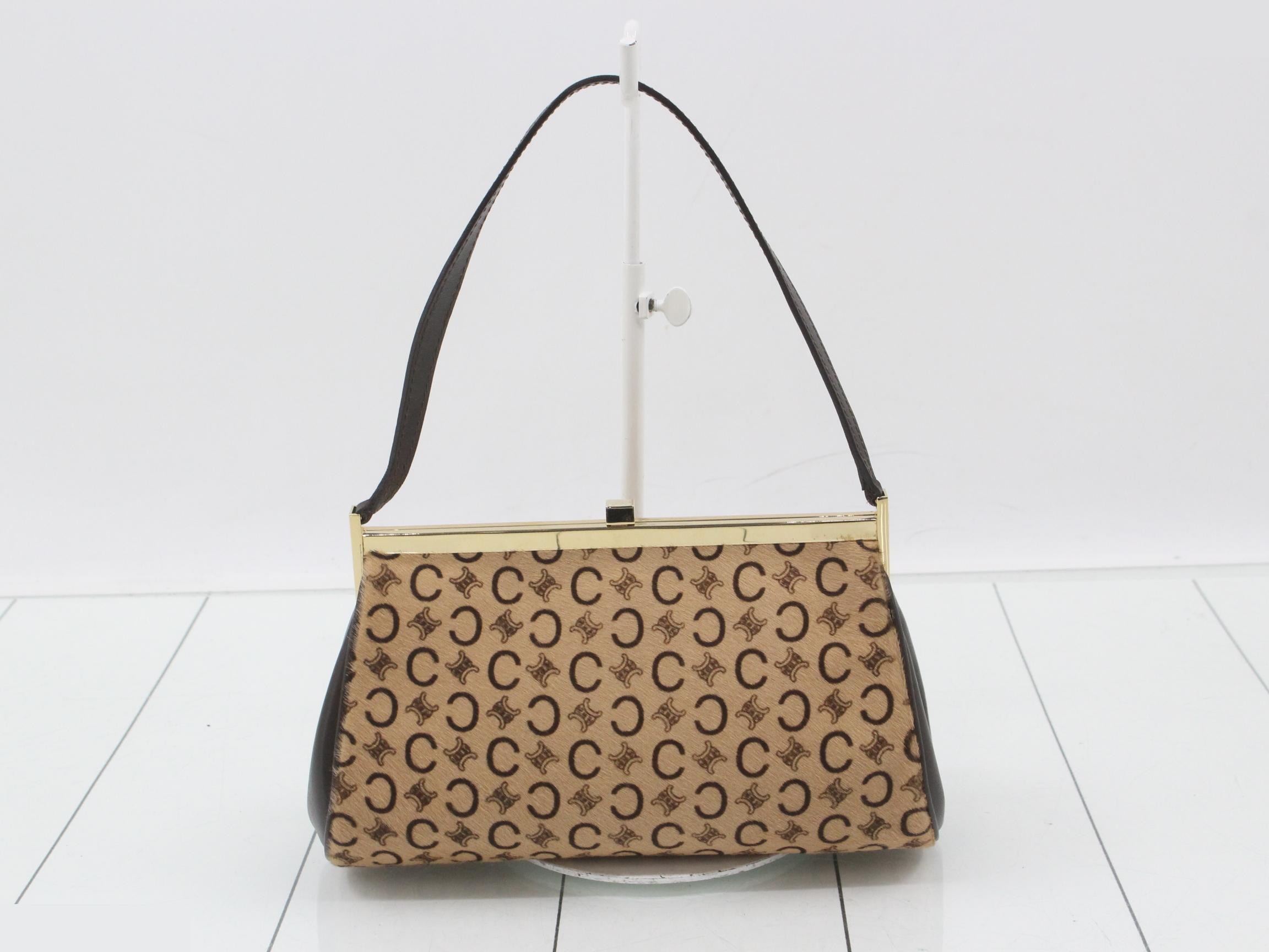 C Macadam Calf Hair One-Shoulder Bag — view 2