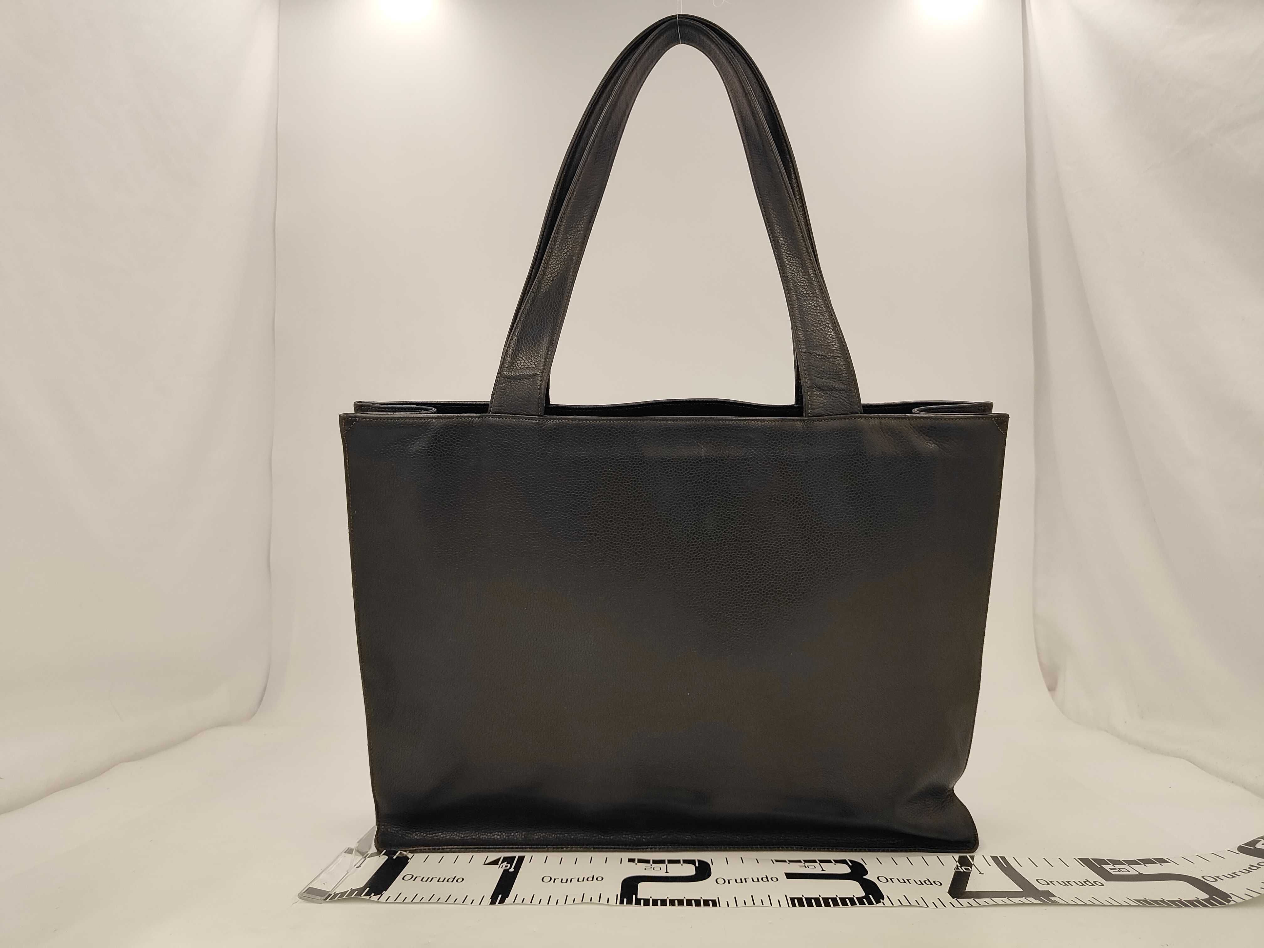 Caviar Skin Coco Mark Shoulder Tote Bag — view 2