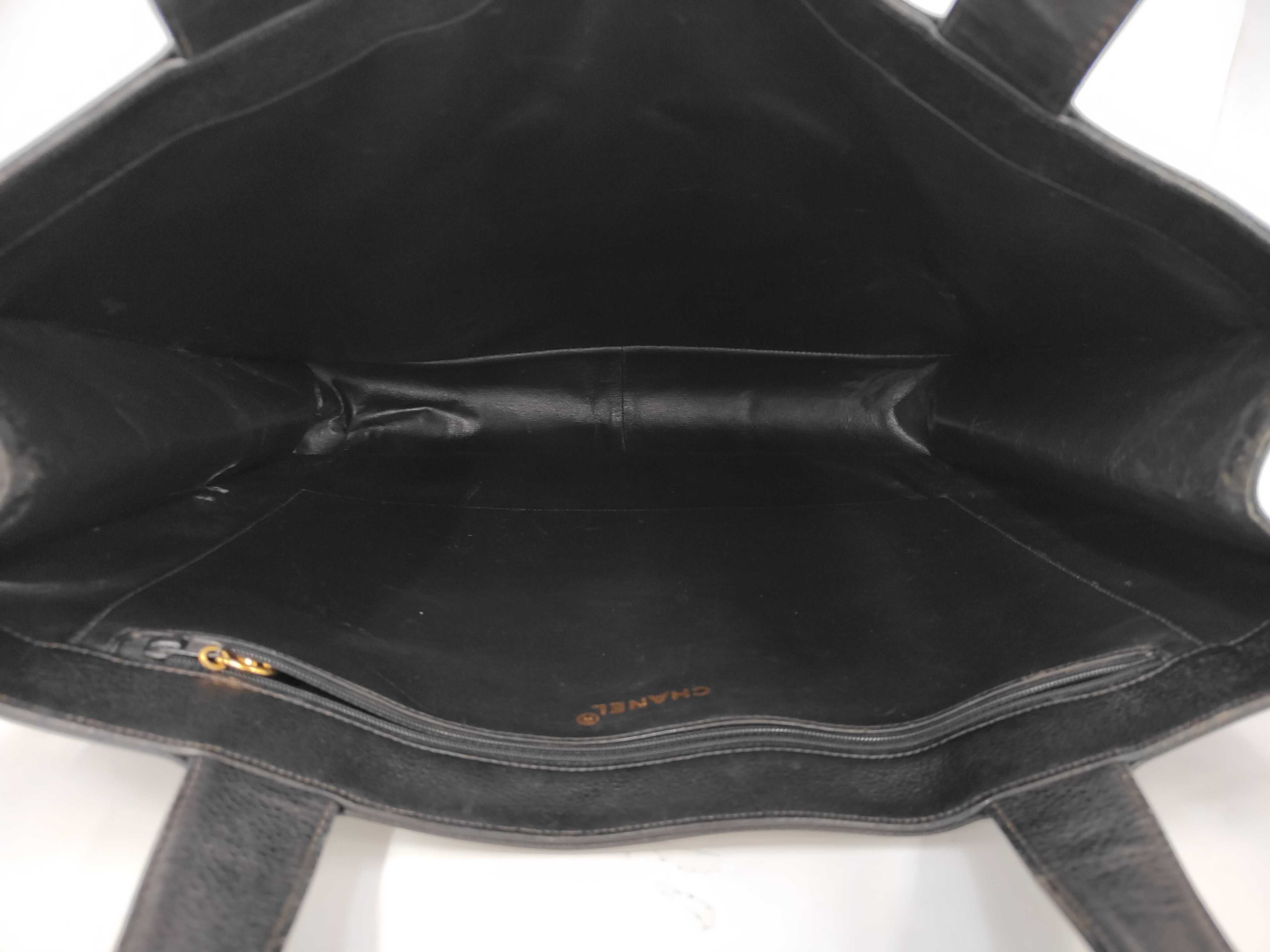 Caviar Skin Coco Mark Shoulder Tote Bag — view 8