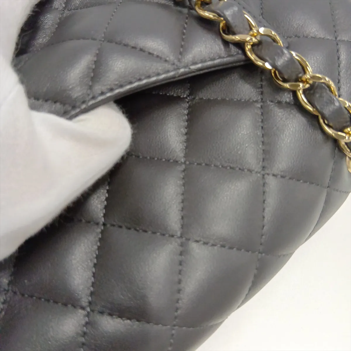 [Individually packaged] Chanel Mini Matelassé 20 Lambskin Single Flap Single Chain Bag, Gray with Gold Hardware, NEEP0ELA Random Plate, A69900 — view 11