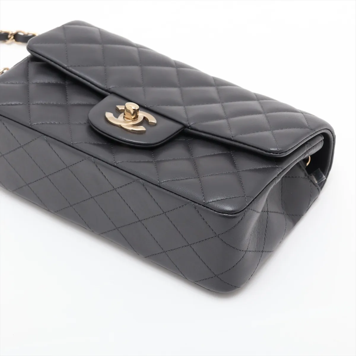 [Individually packaged] Chanel Mini Matelassé 20 Lambskin Single Flap Single Chain Bag, Gray with Gold Hardware, NEEP0ELA Random Plate, A69900 — view 3