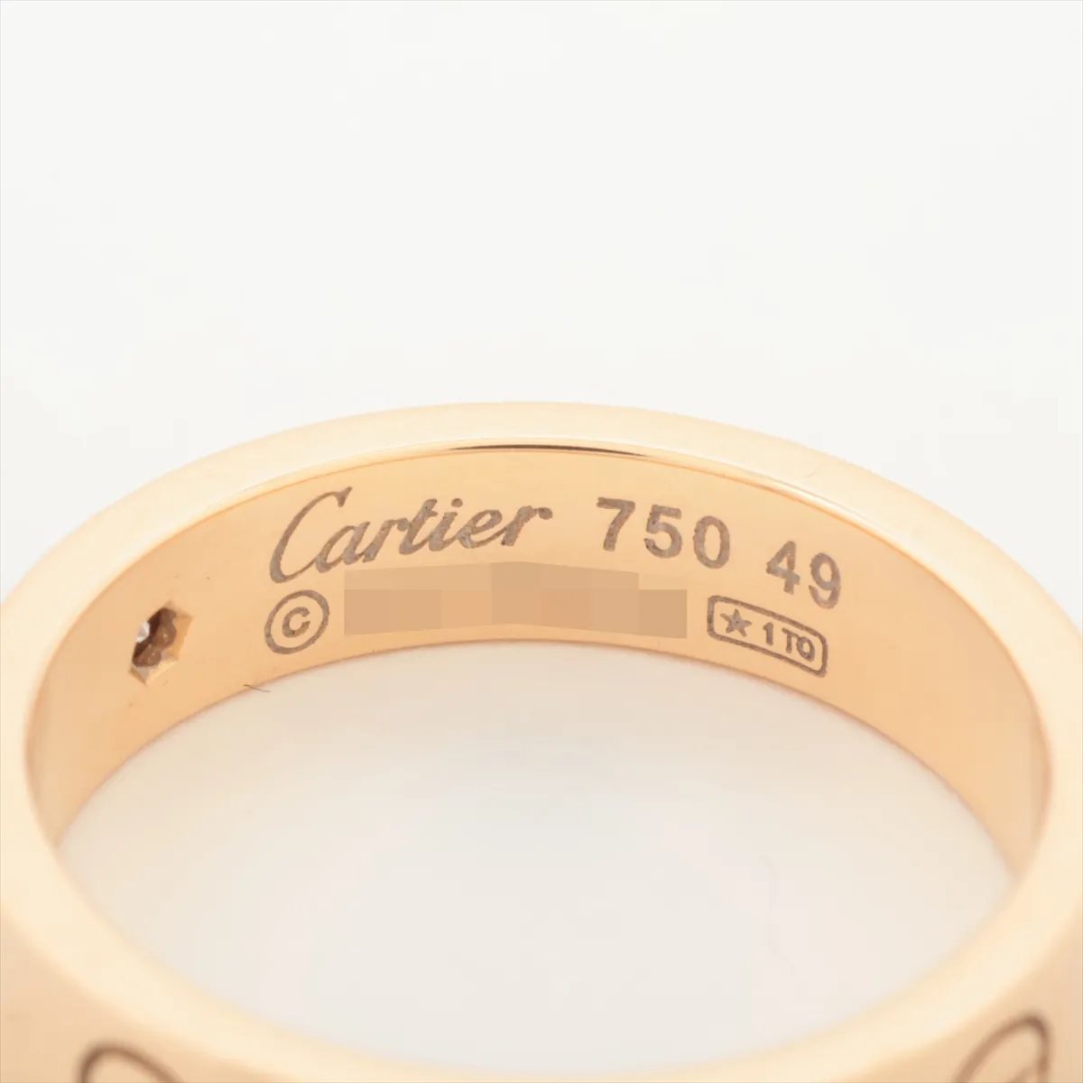 Mini Love 1P Diamond Ring 750(PG) 4.3g 49 PO3934 Dent — view 3