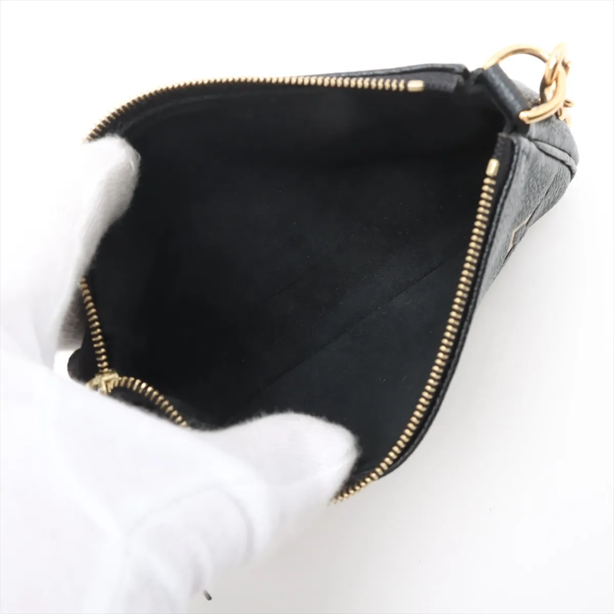 Monogram Empreinte Mini Pochette Accessoires M80732 Black (RFID detected) — view 7