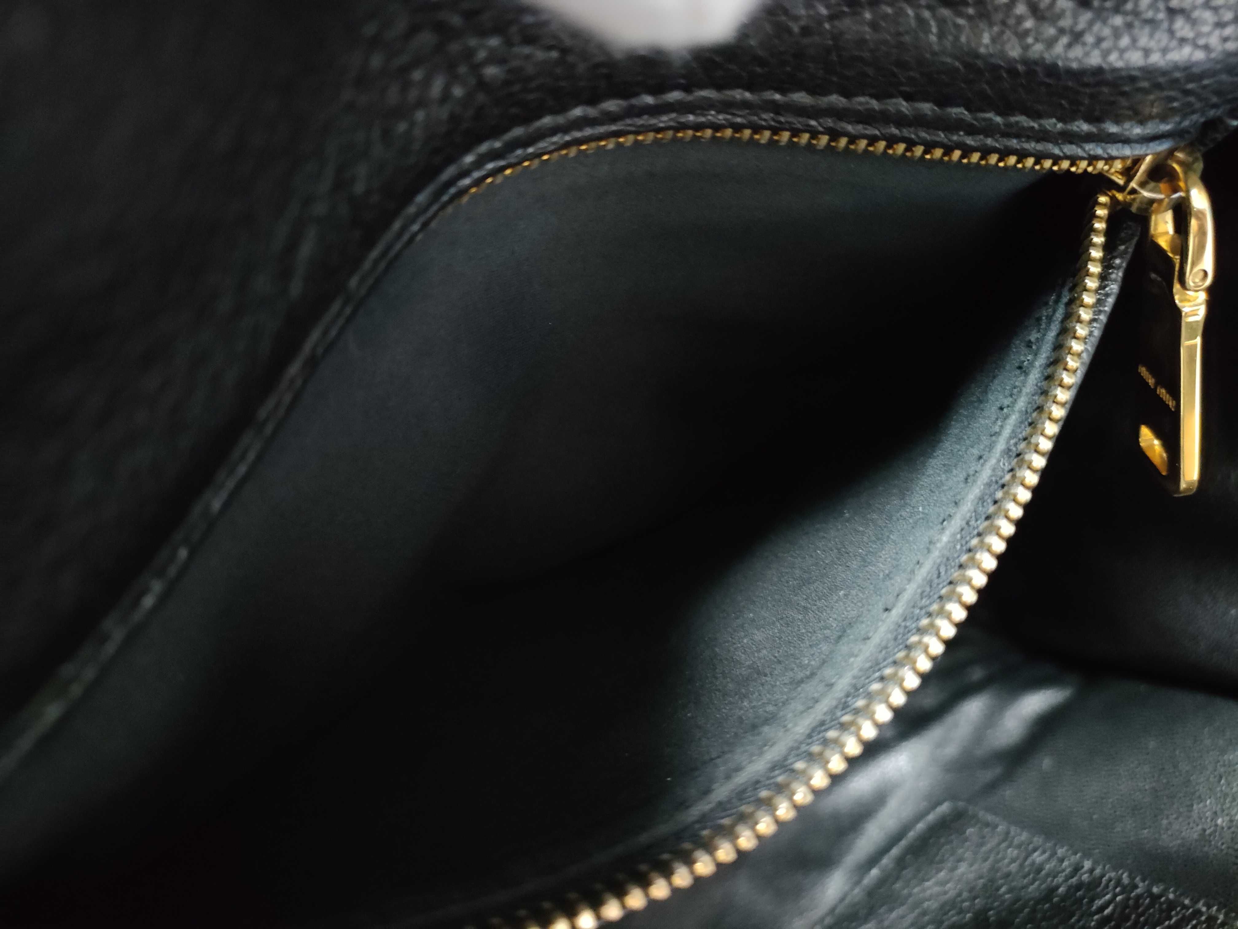 Biker Denim x Leather Handbag Blue RN1031 Handbag — view 15