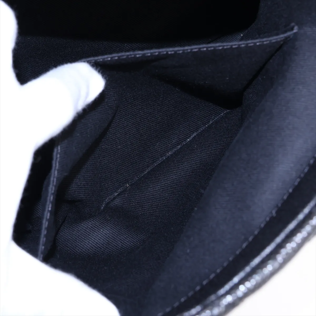 Matelassé Caviar Skin Chain Tote Bag, Black with Gunmetal Hardware, Item No. 17099238, Series 17 — view 11