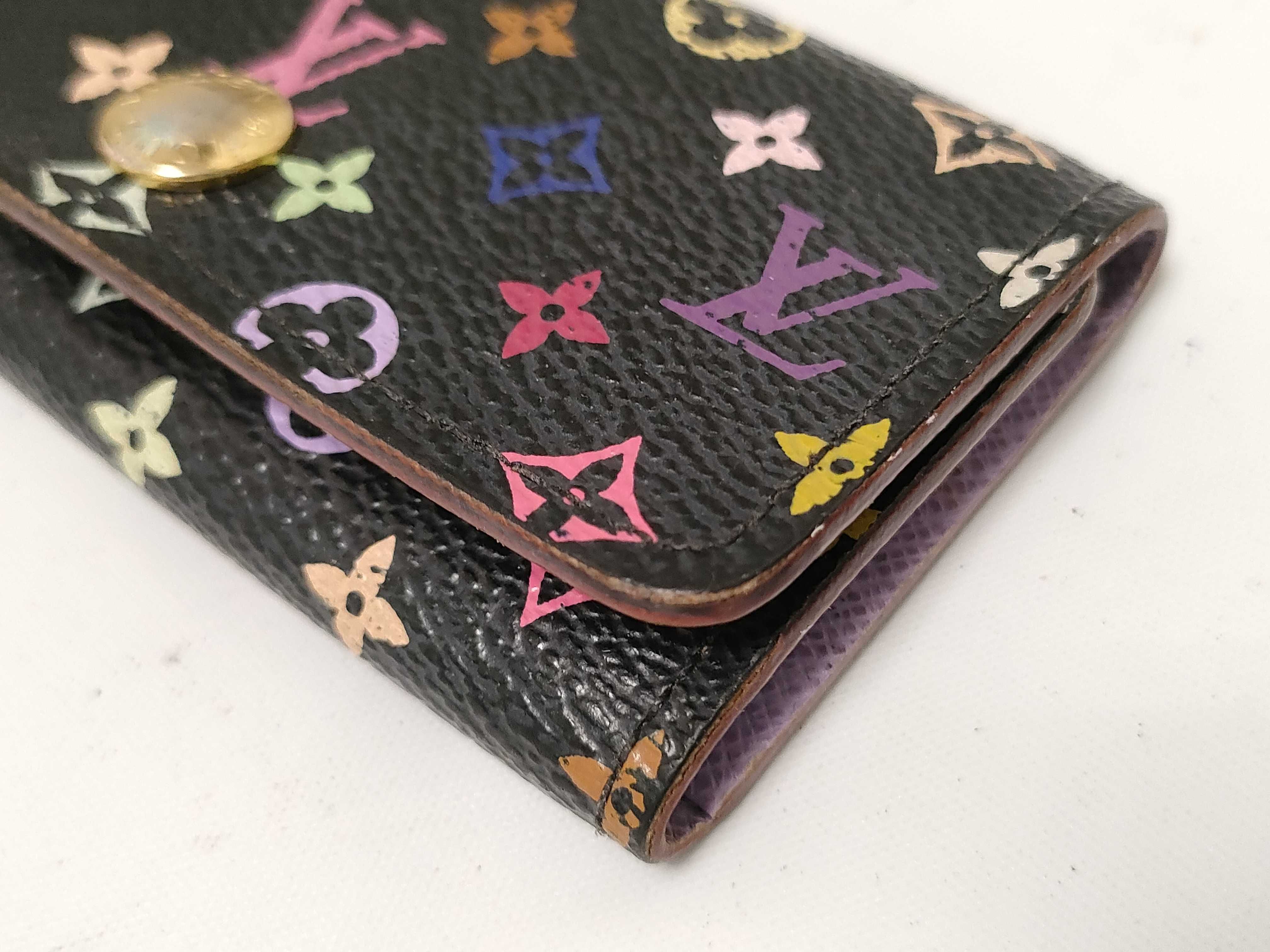 Monogram Multicolor Louis Vuitton Monogram Multicolor Multicles 4 Noir CT1102 M60044 Key Case — view 3
