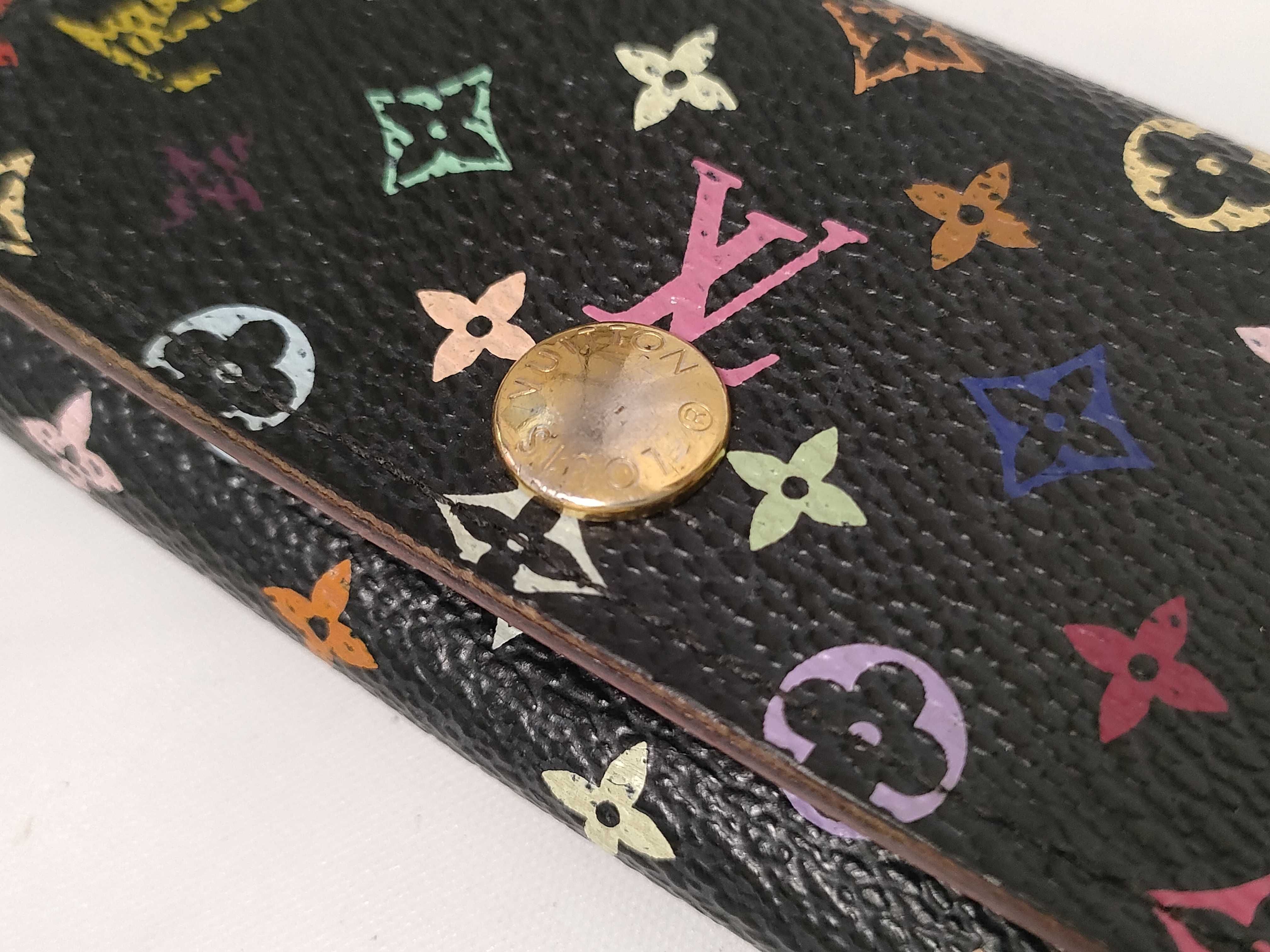 Monogram Multicolor Louis Vuitton Monogram Multicolor Multicles 4 Noir CT1102 M60044 Key Case — view 4