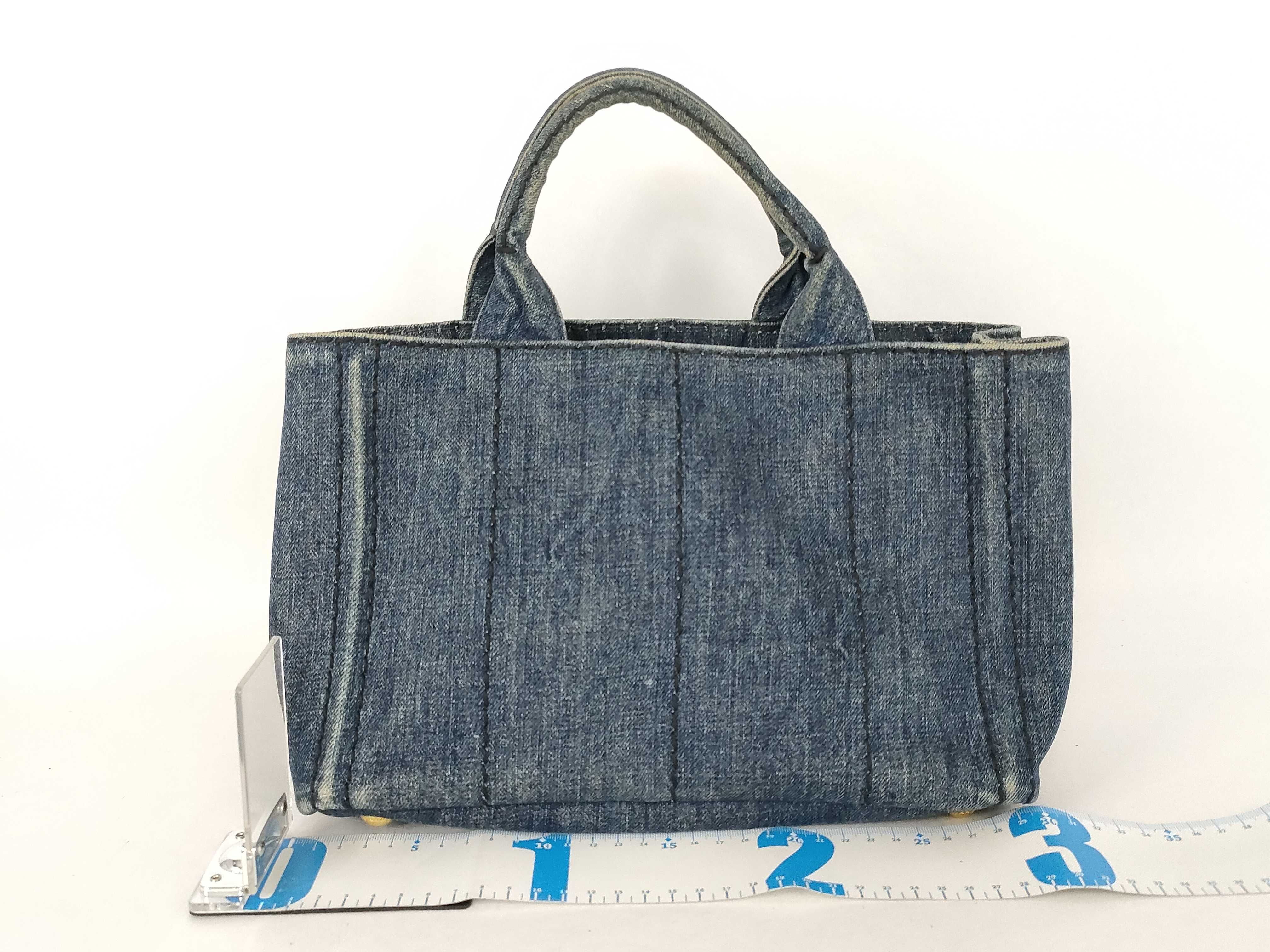 Canapa Denim Handbag Navy Tote Bag — view 2