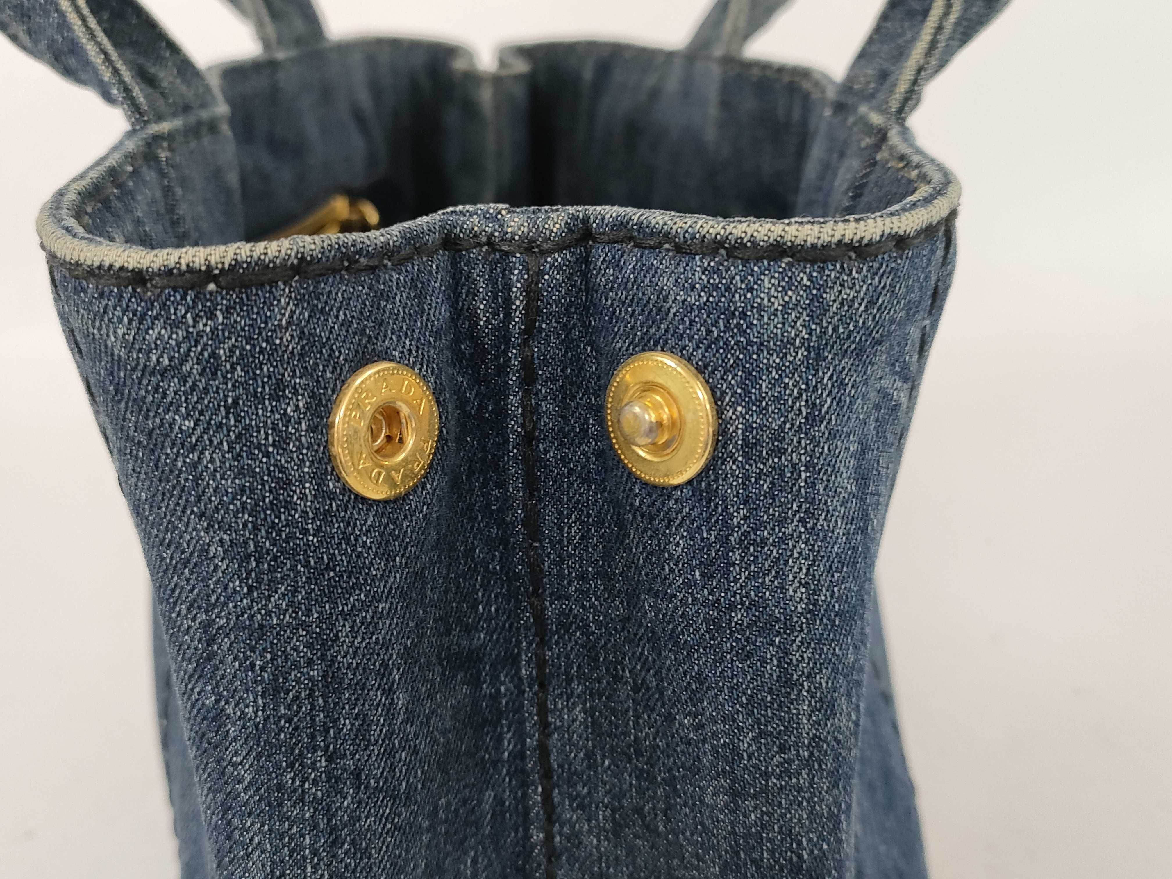 Canapa Denim Handbag Navy Tote Bag — view 14