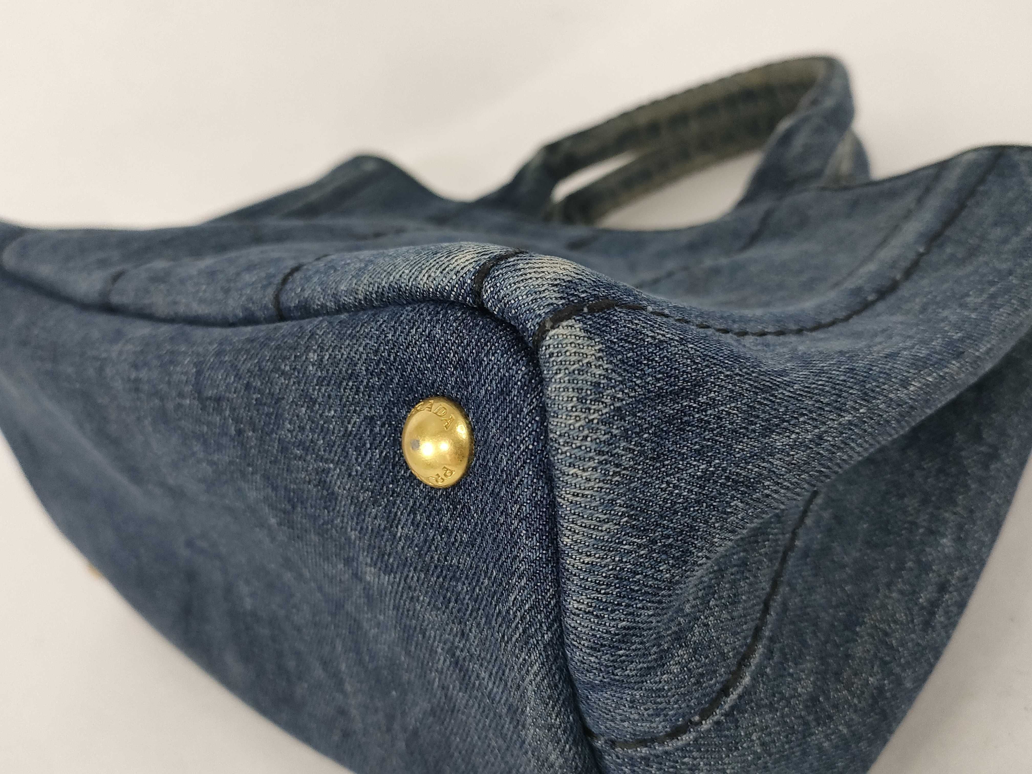 Canapa Denim Handbag Navy Tote Bag — view 6