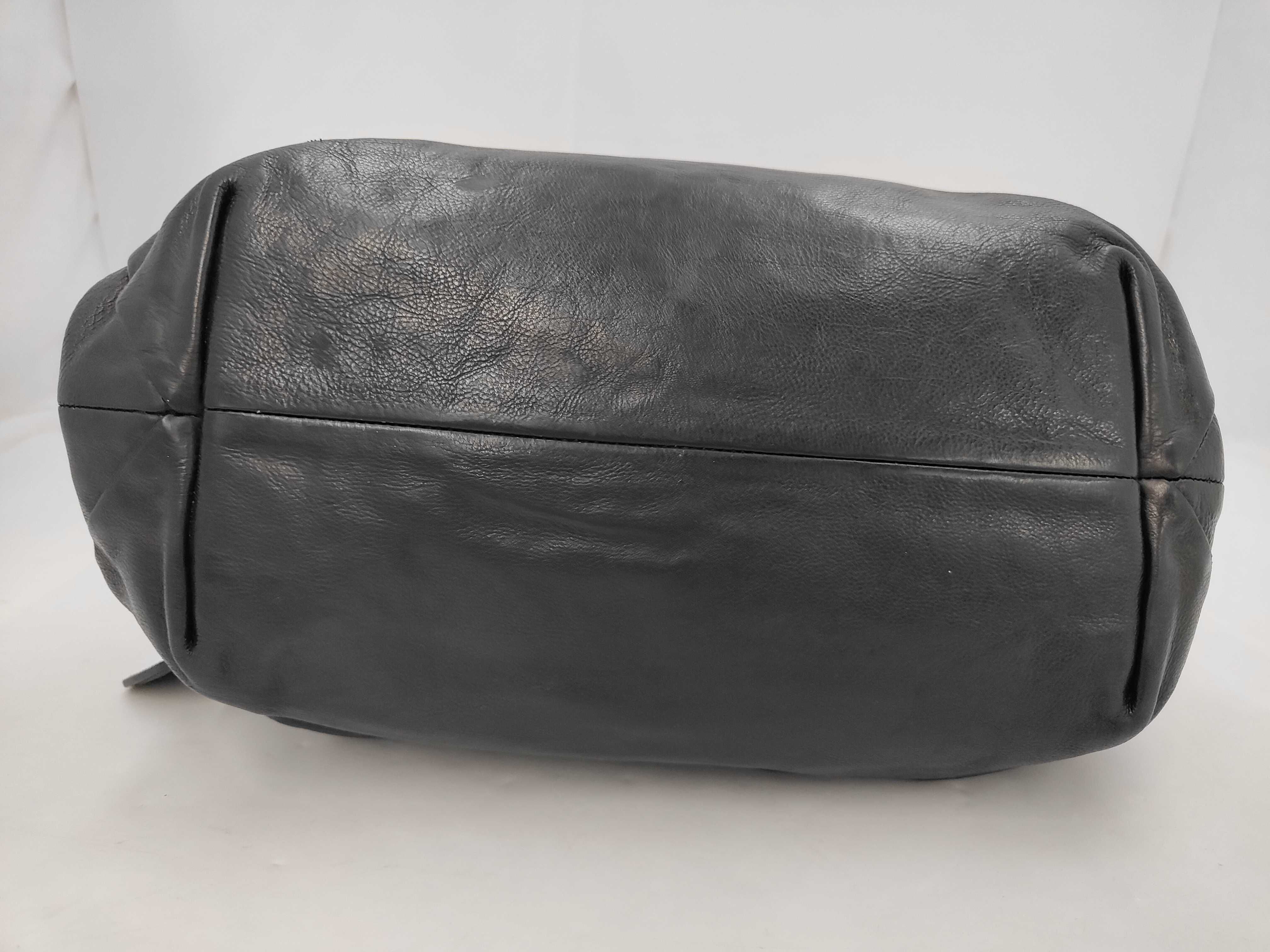 Soft Calfskin Leather Shirred Shoulder Bag (Handbag) — view 4