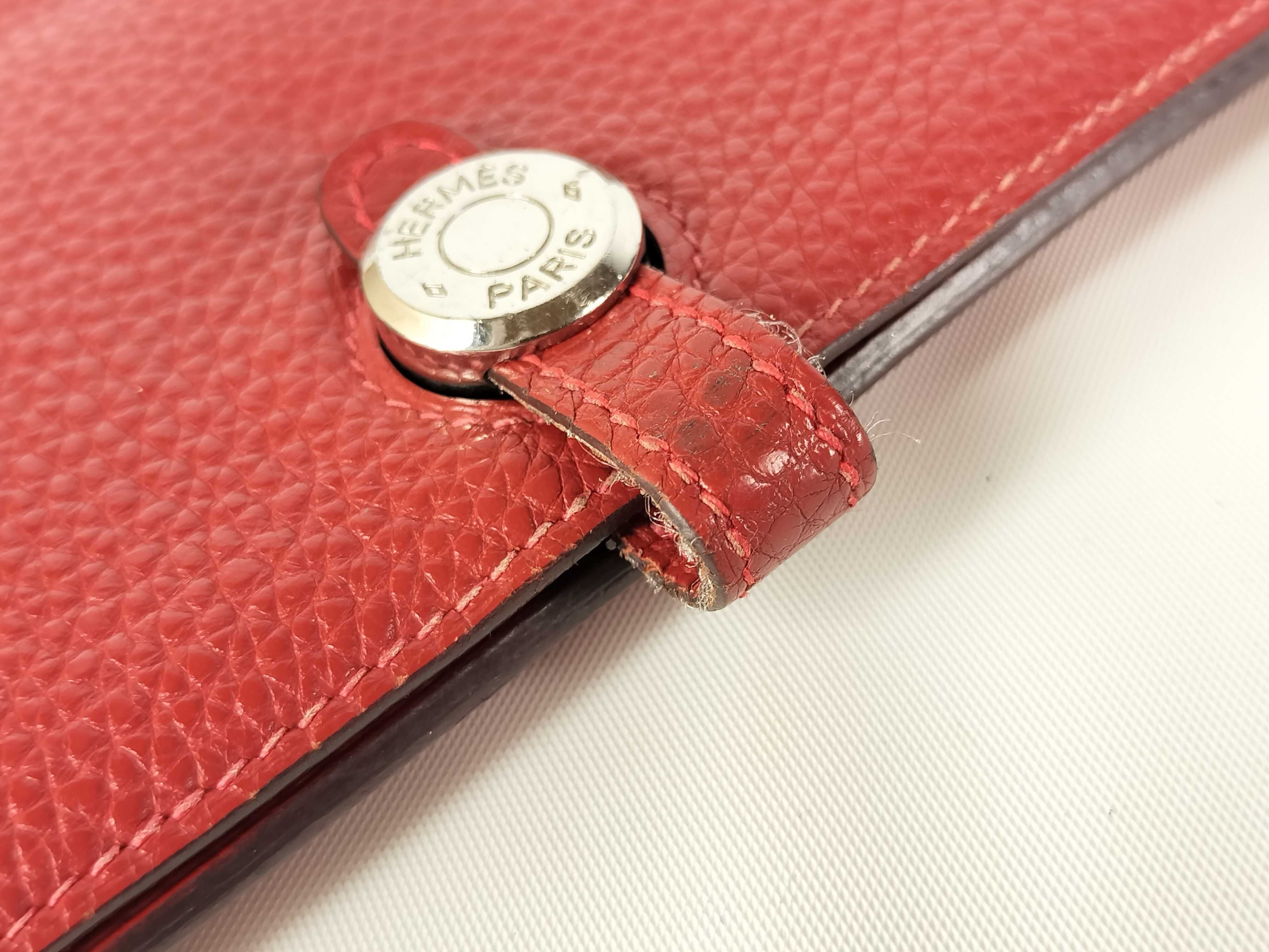 Dogon X stamp Dogon Duo GM Swift long wallet Red — view 7