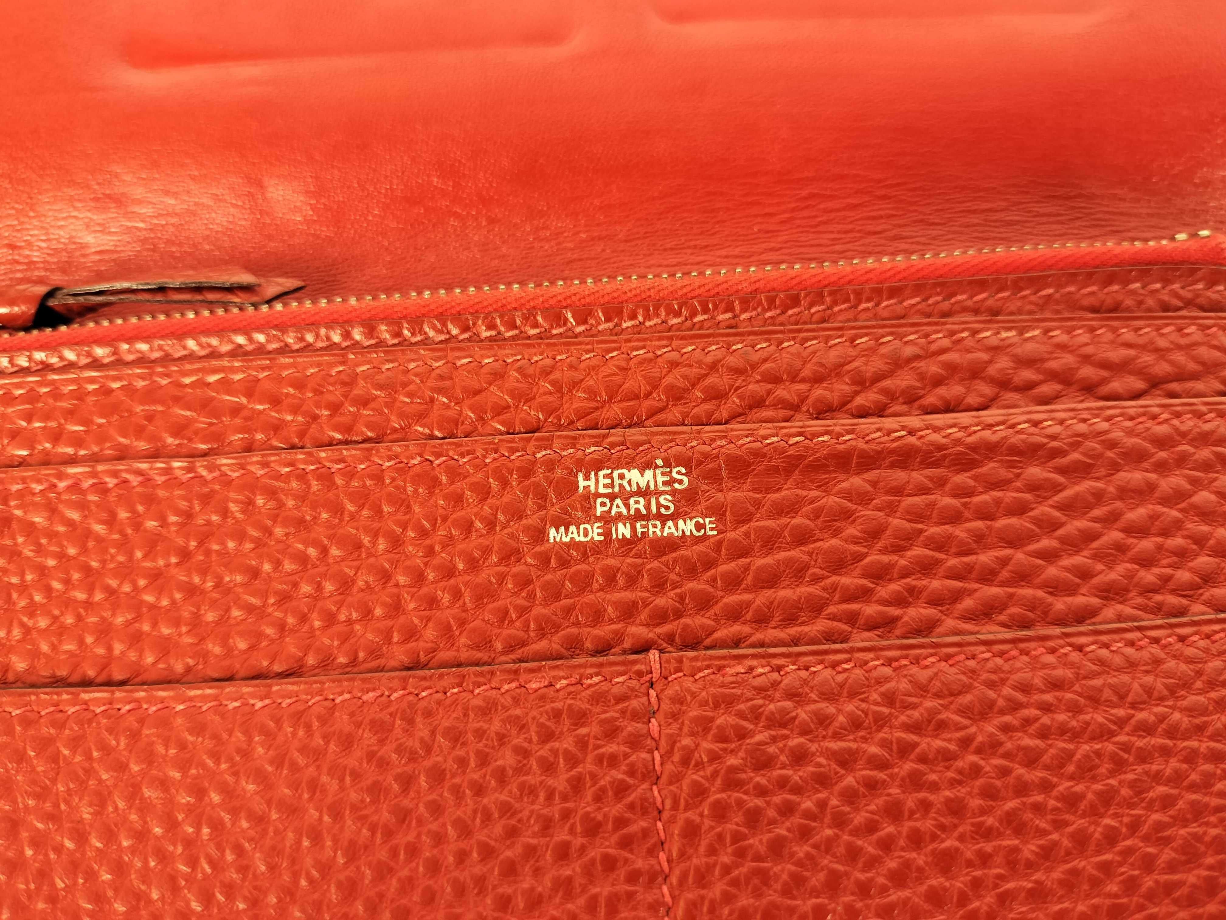 Dogon X stamp Dogon Duo GM Swift long wallet Red — view 9