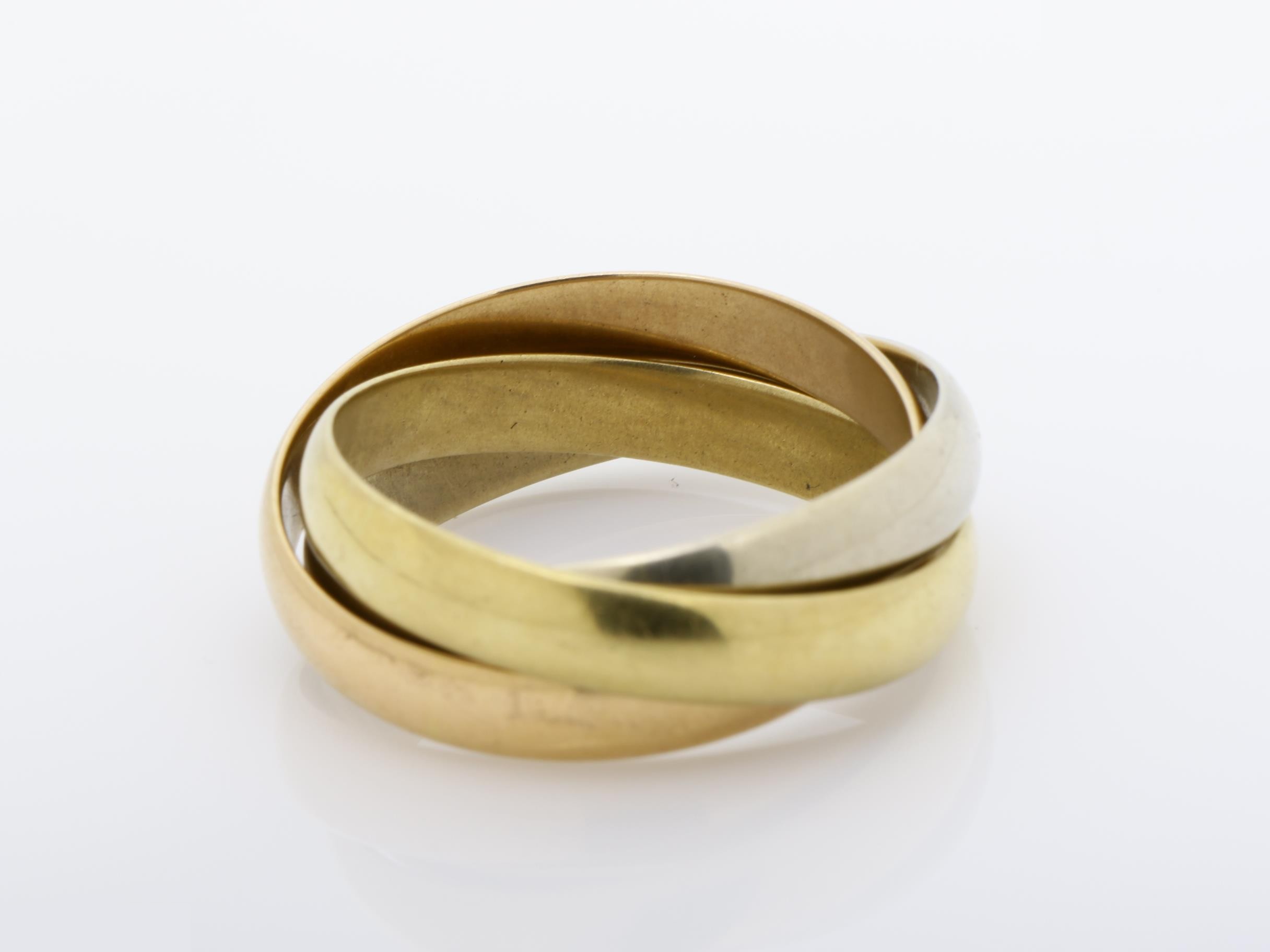 Trinity (precious metal) ring, 750, 6.7g, #50 stamped / actual size #13 — view 4