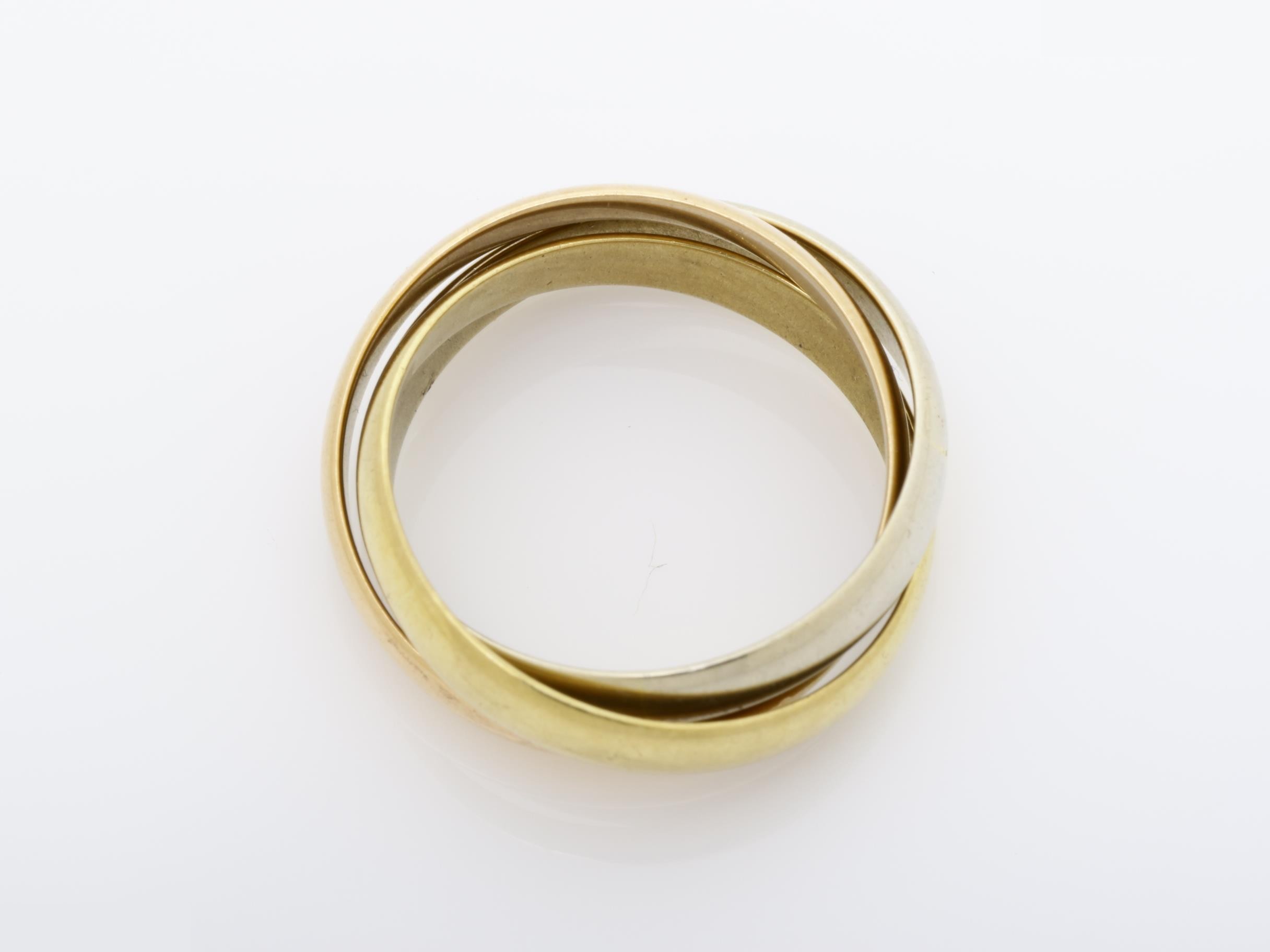 Trinity (precious metal) ring, 750, 6.7g, #50 stamped / actual size #13 — view 5