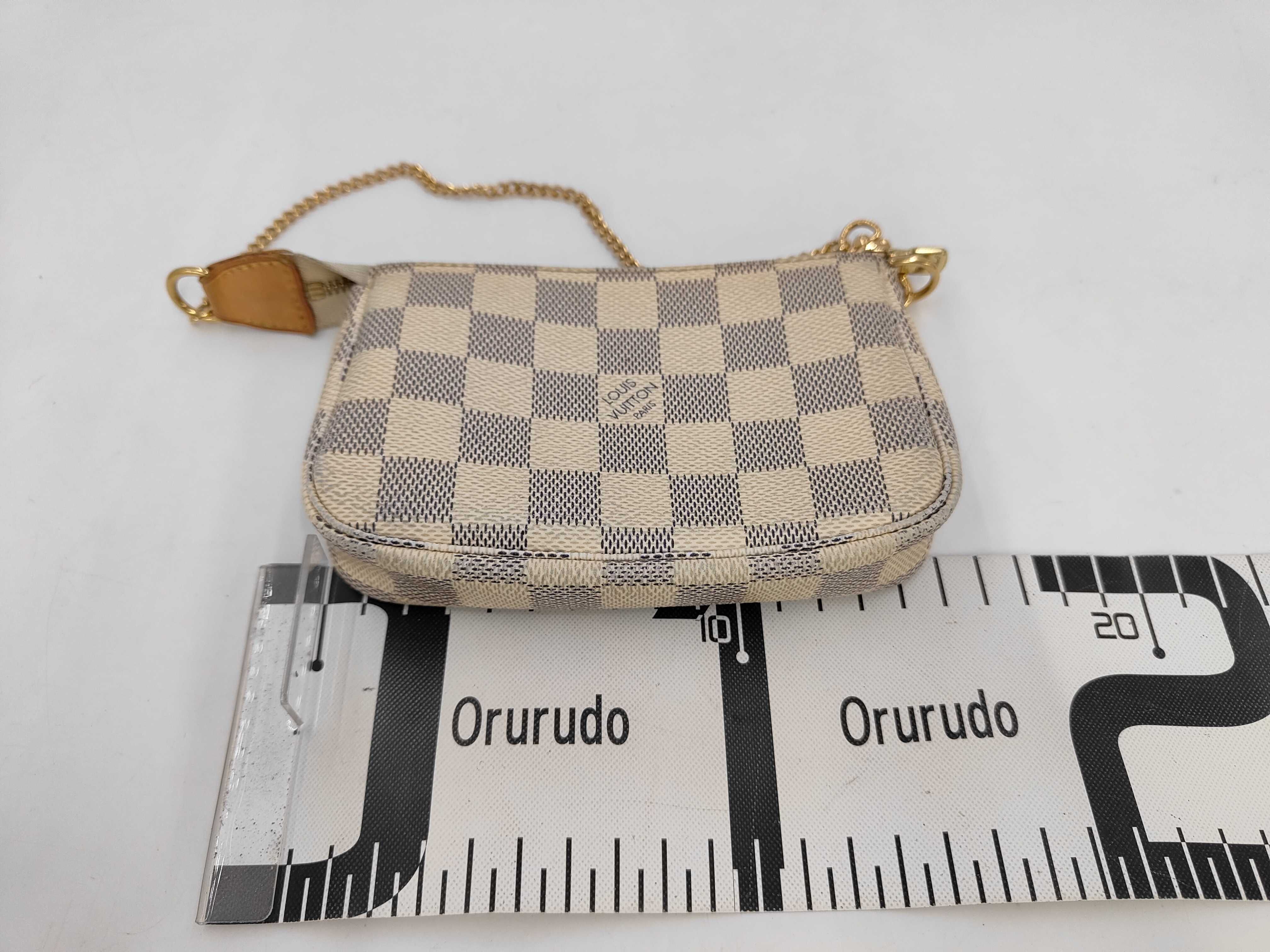 Damier Azur Louis Vuitton N58010 Mini Pochette Accessoires Damier Azur Pouch Handbag Pouch — view 2