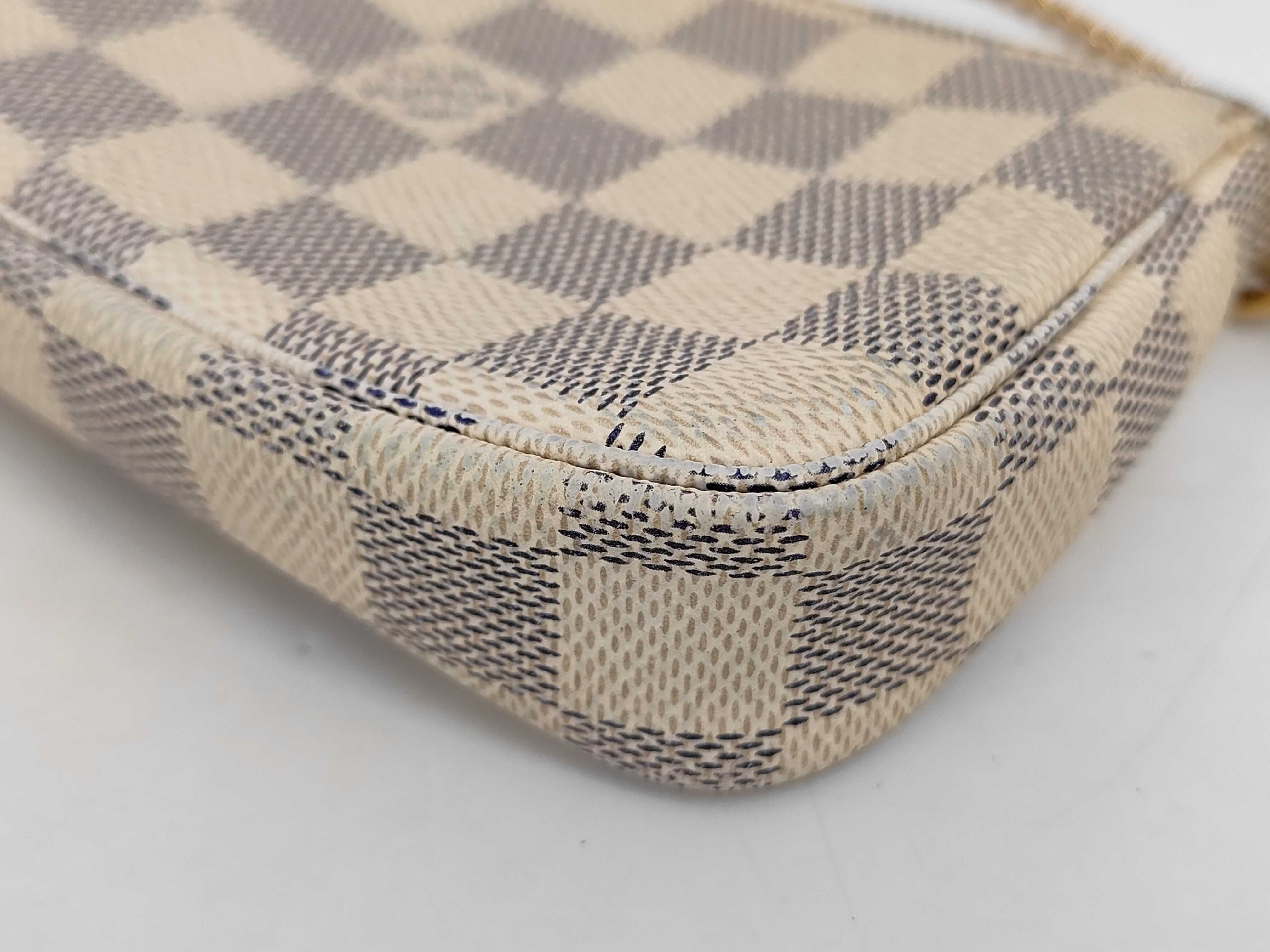 Damier Azur Louis Vuitton N58010 Mini Pochette Accessoires Damier Azur Pouch Handbag Pouch — view 4