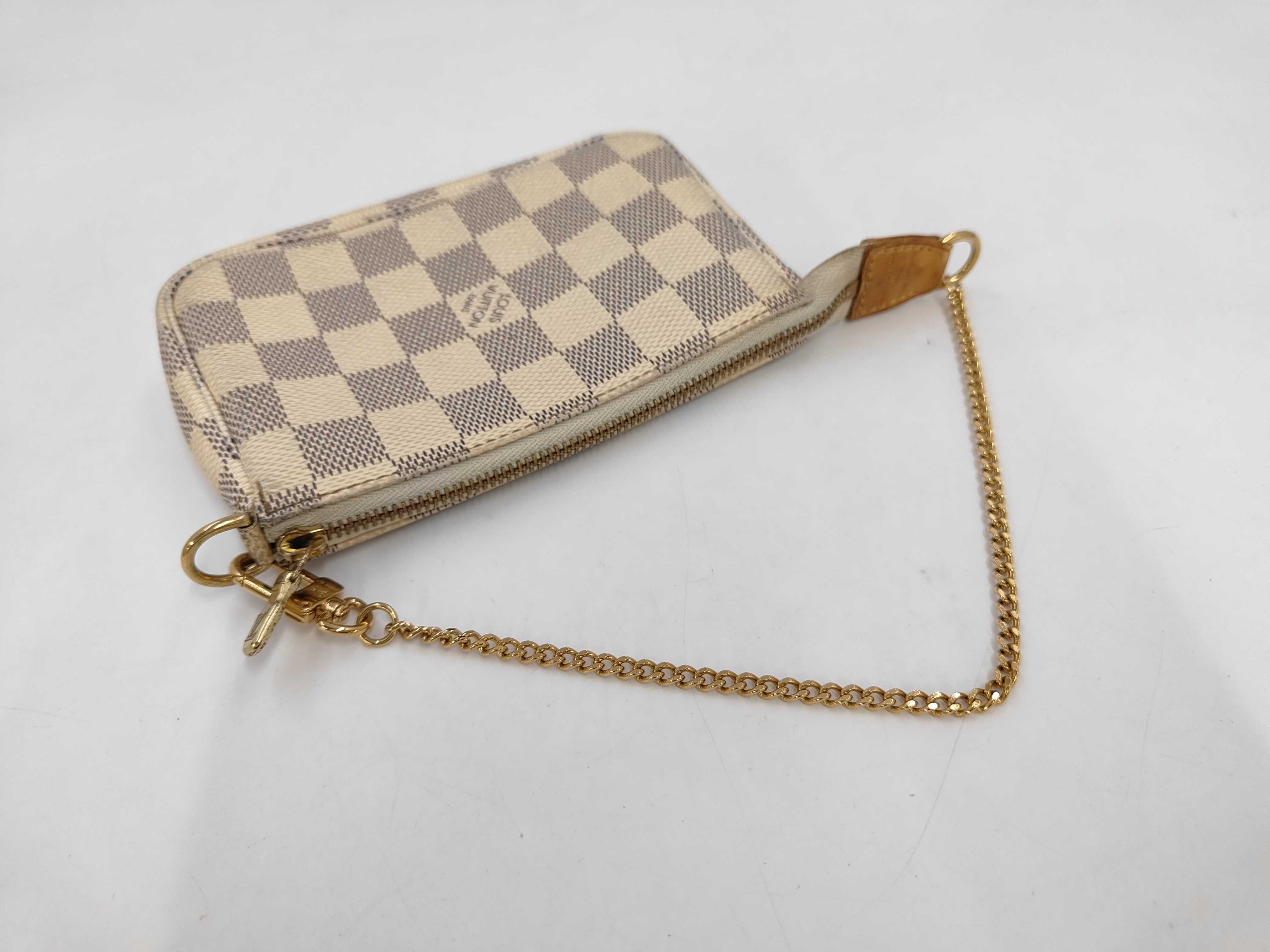 Damier Azur Louis Vuitton N58010 Mini Pochette Accessoires Damier Azur Pouch Handbag Pouch — view 5