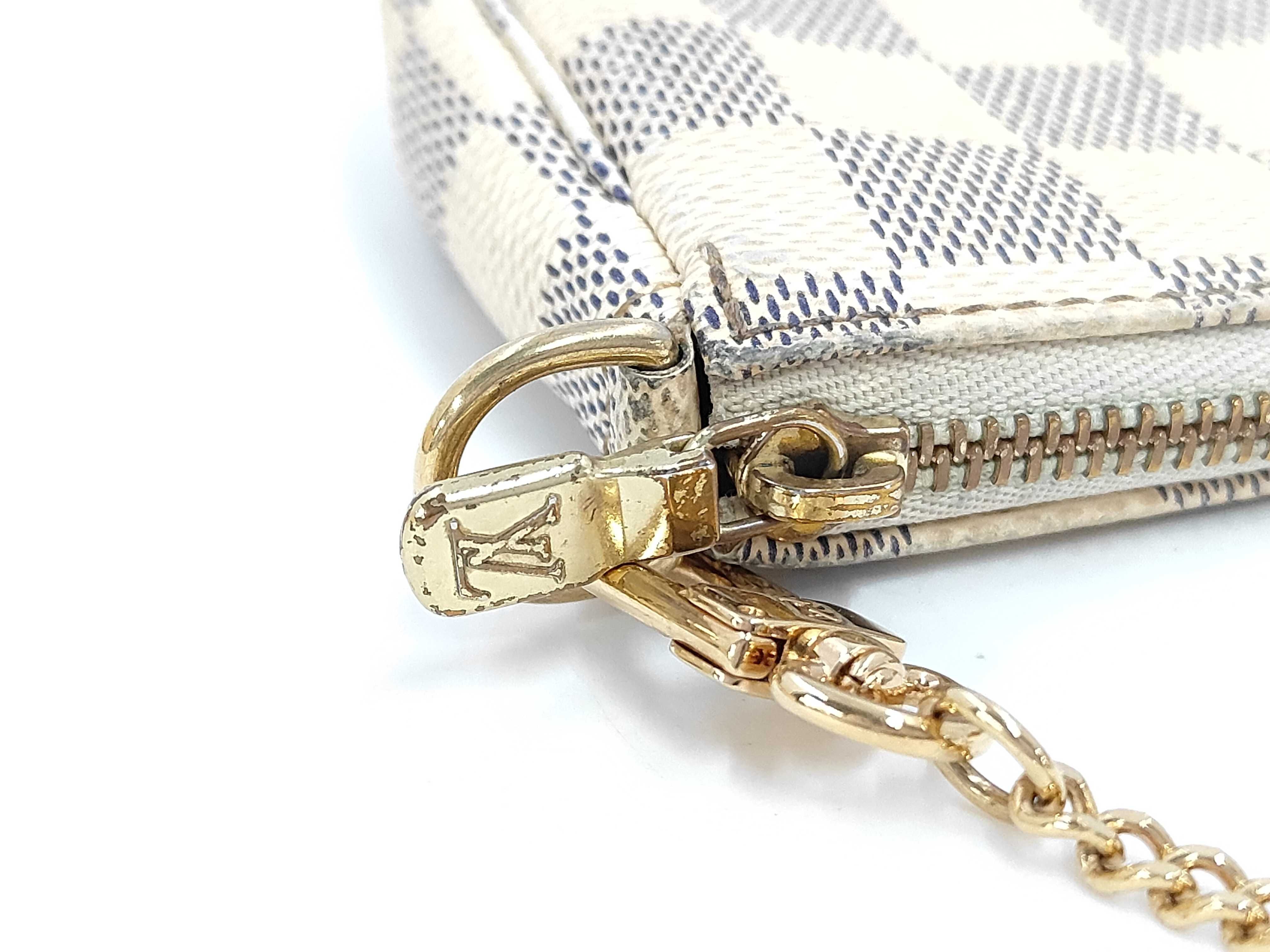 Damier Azur Louis Vuitton N58010 Mini Pochette Accessoires Damier Azur Pouch Handbag Pouch — view 7