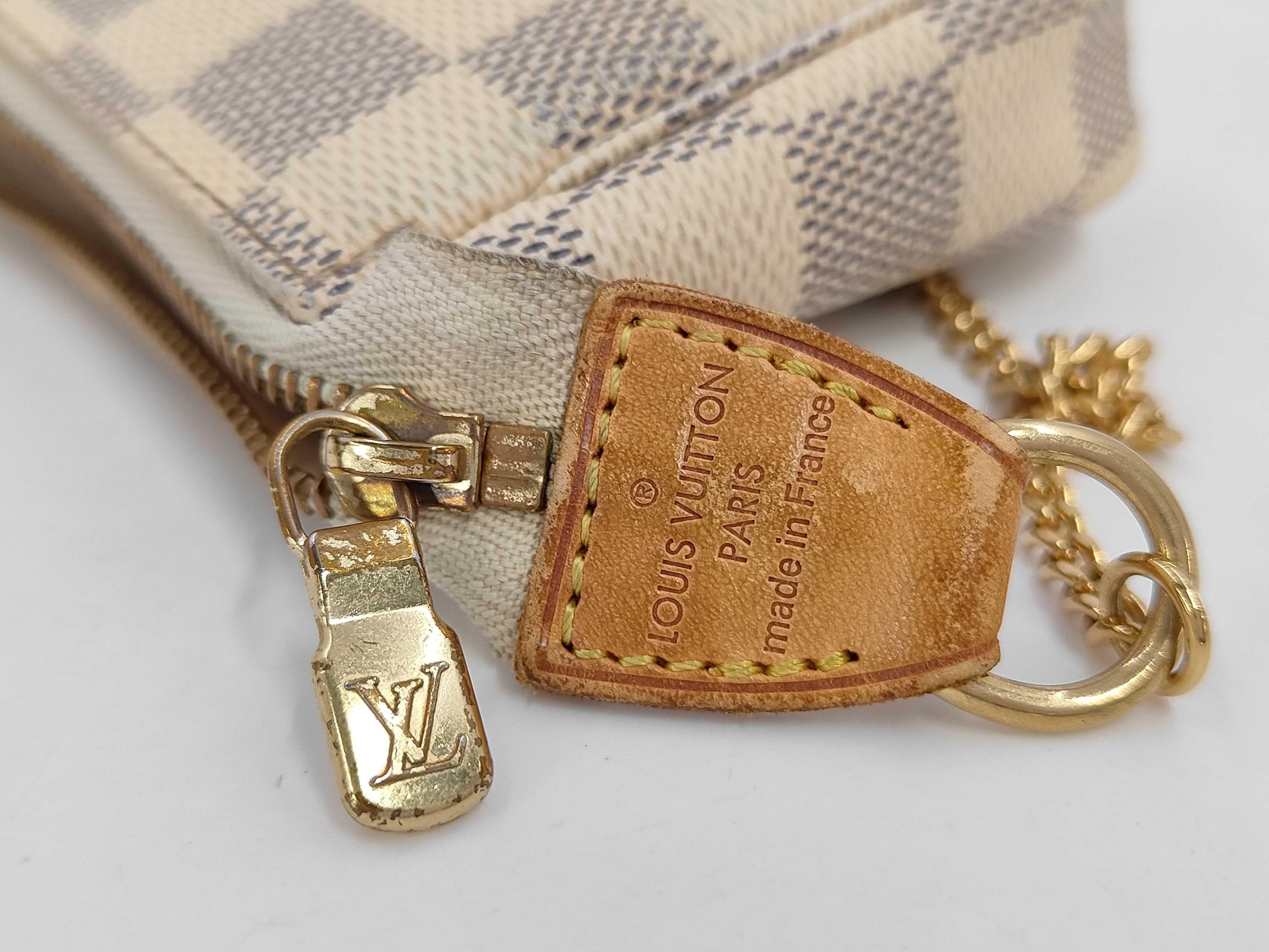 Damier Azur Louis Vuitton N58010 Mini Pochette Accessoires Damier Azur Pouch Handbag Pouch — view 9