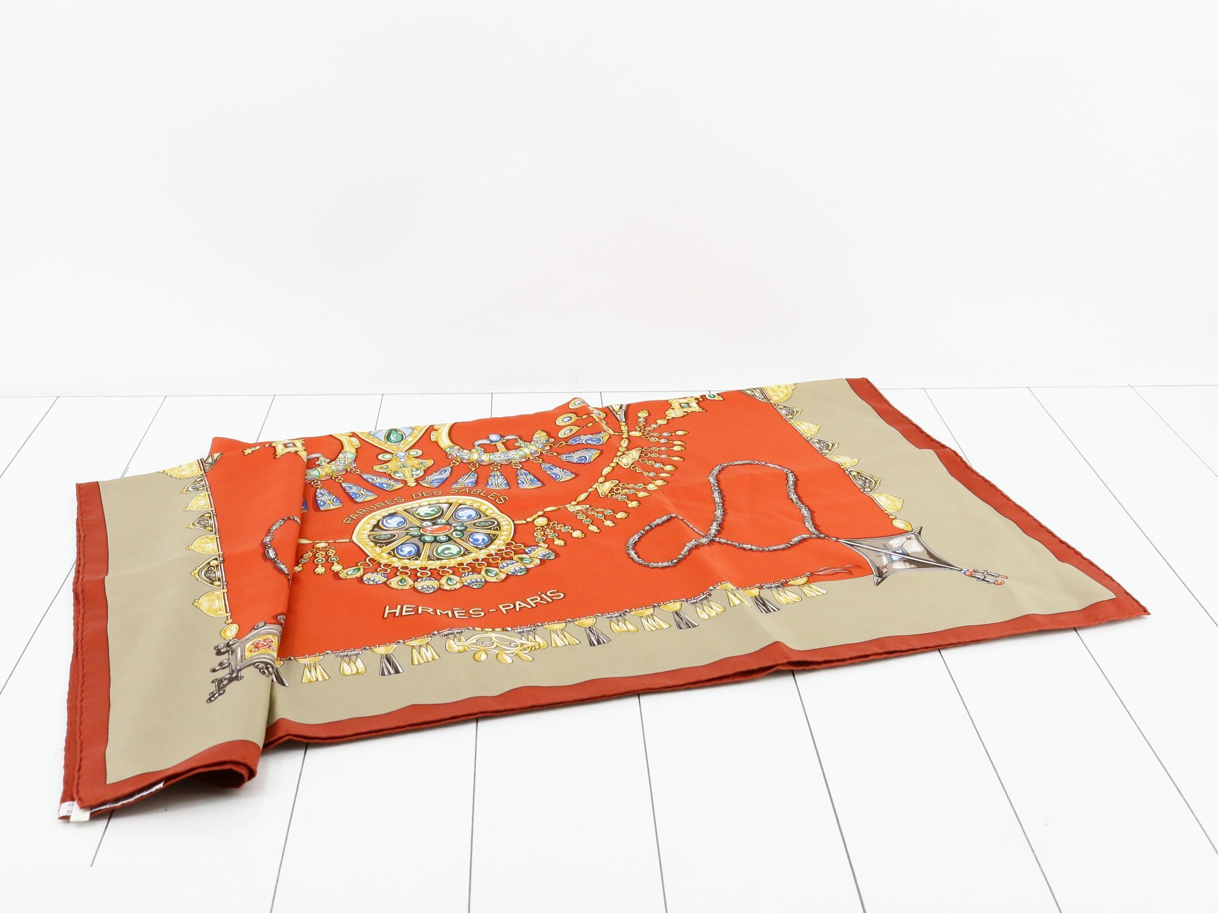 Carre 90, 100% Silk Scarf, Bordeaux x Red Tones — view 3