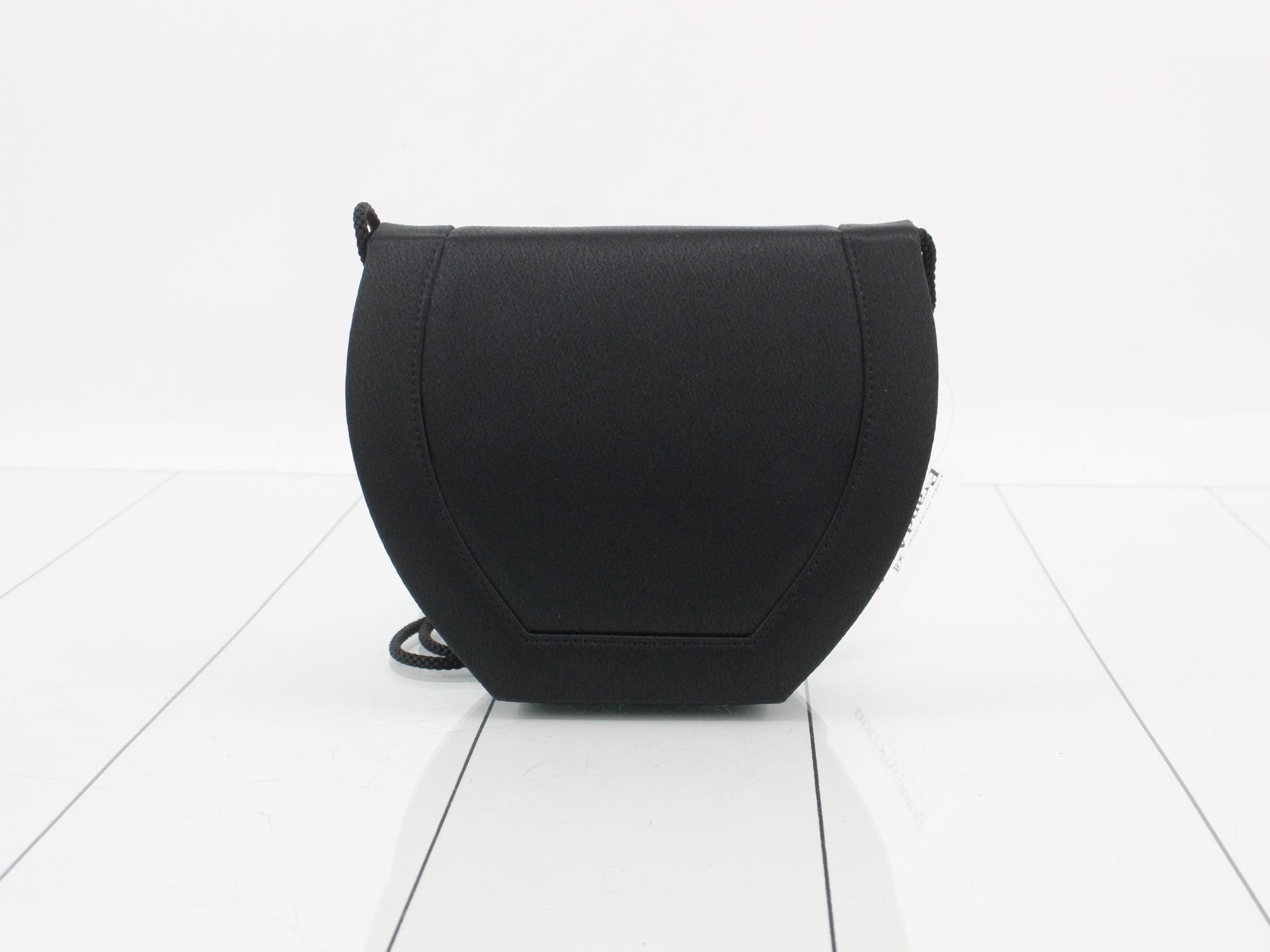 Satin ribbon shoulder bag, black — view 2