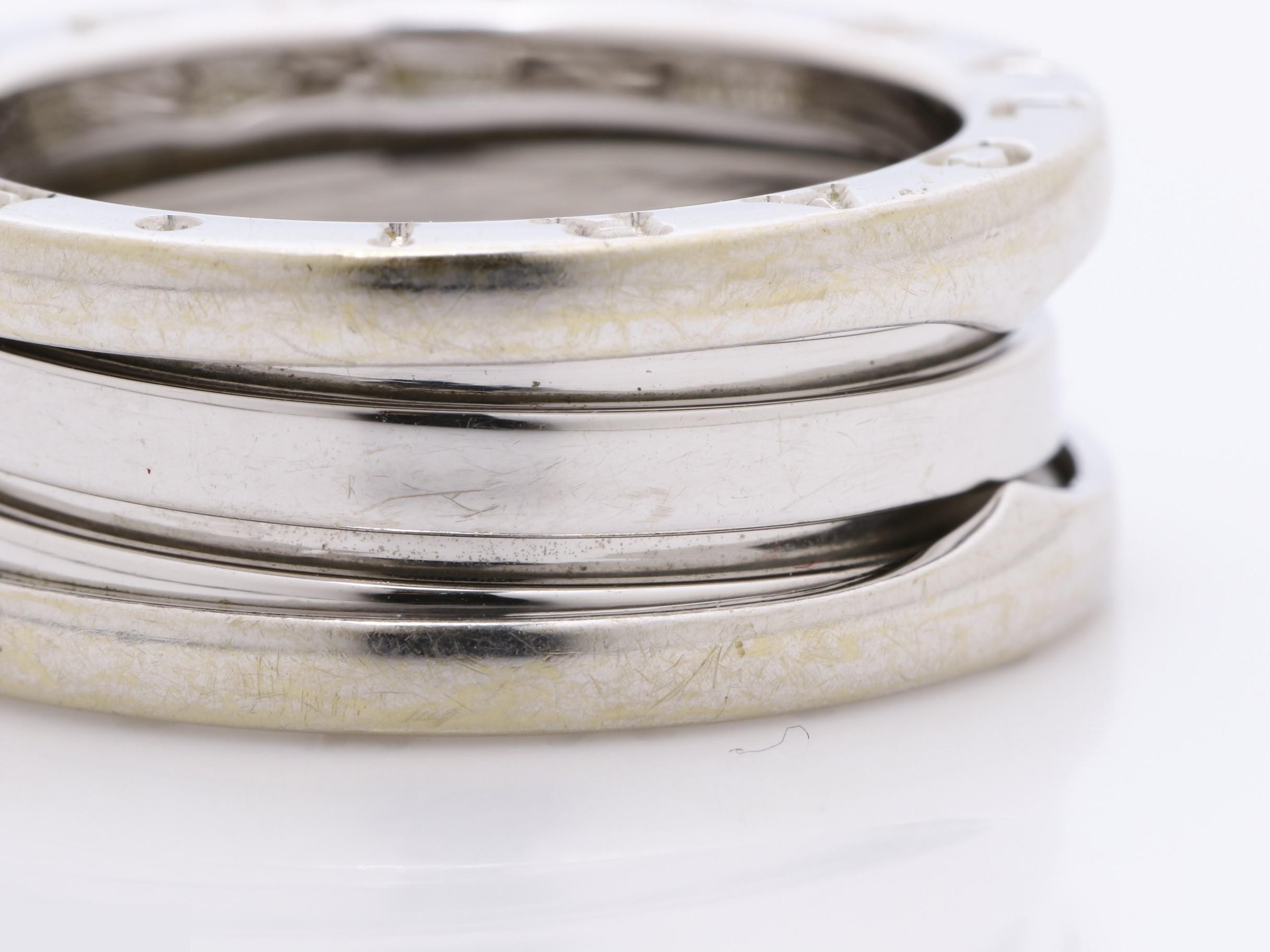B.zero1 (precious metal) ring, 750WG, 8.5g, size #52 — view 3