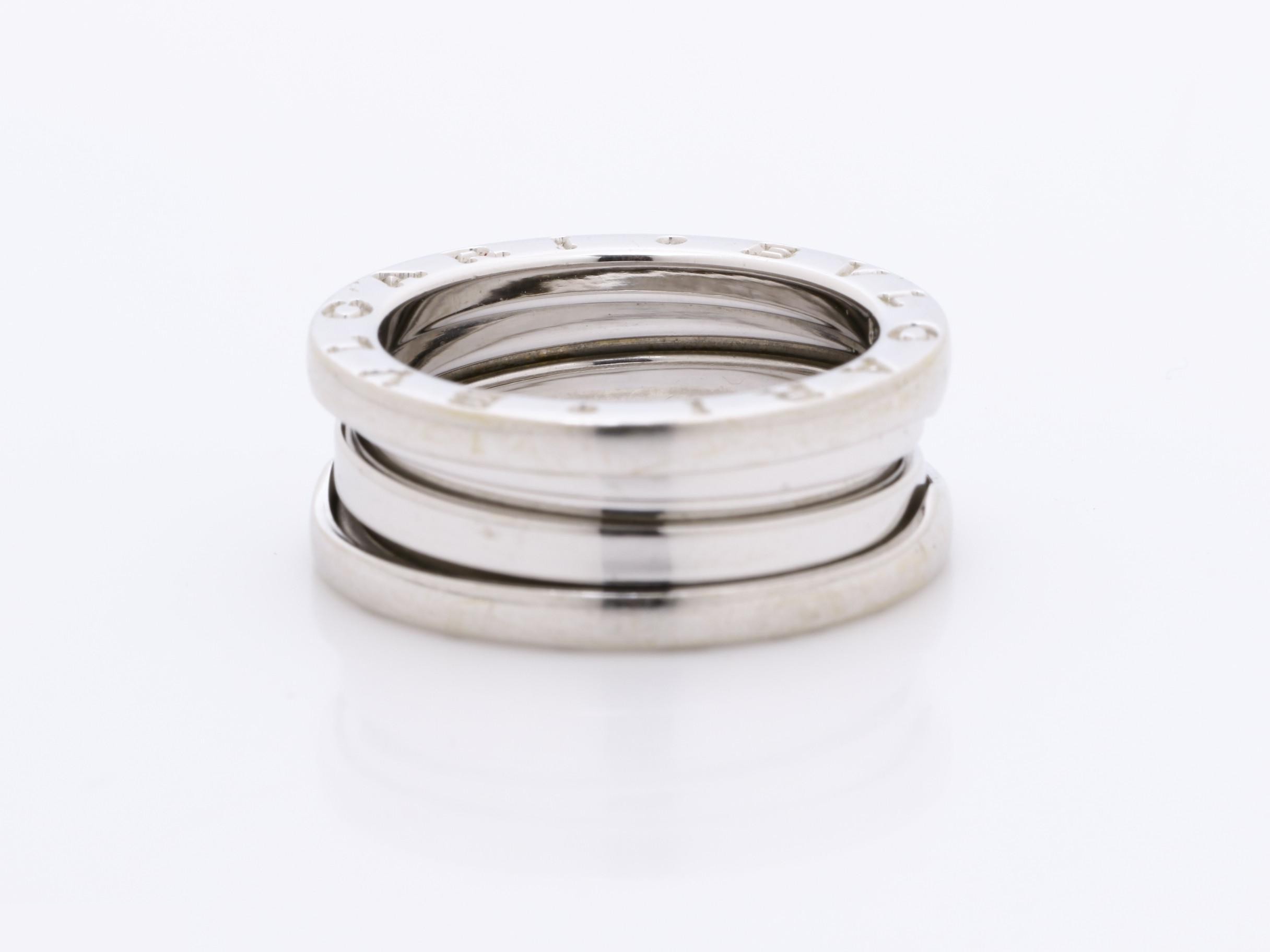 B.zero1 (precious metal) ring, 750WG, 8.5g, size #52 — view 4