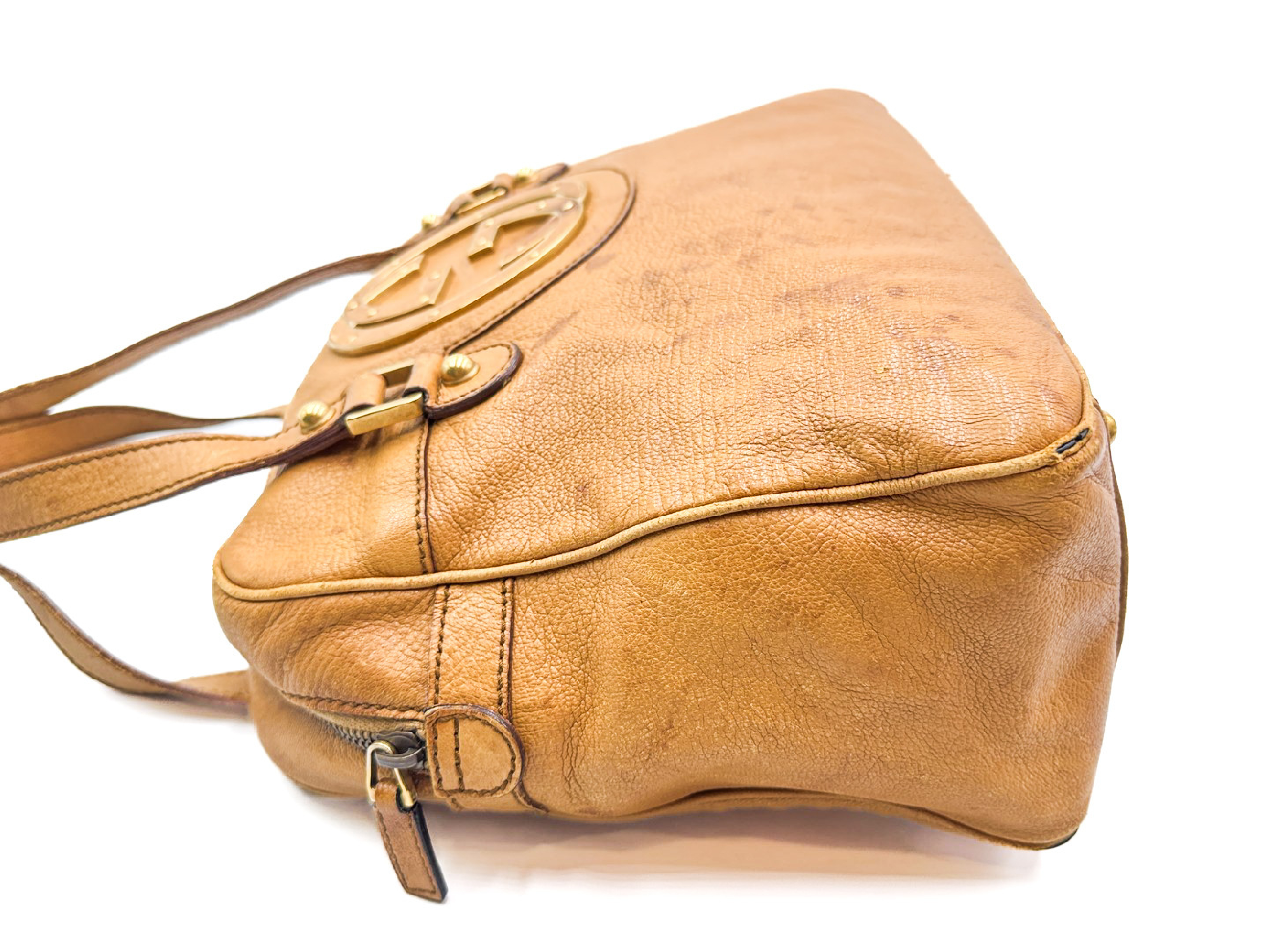 Interlocking GG Leather Tote Bag with Gold Hardware 121544 — view 7