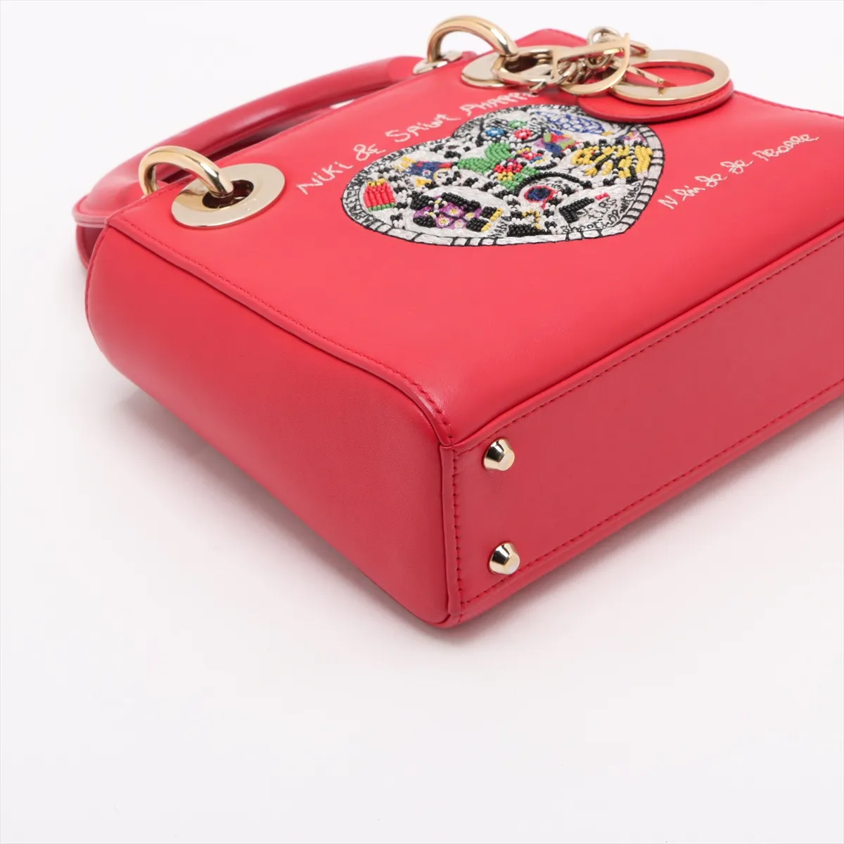 Lady Dior Leather 2WAY Handbag Red — view 4