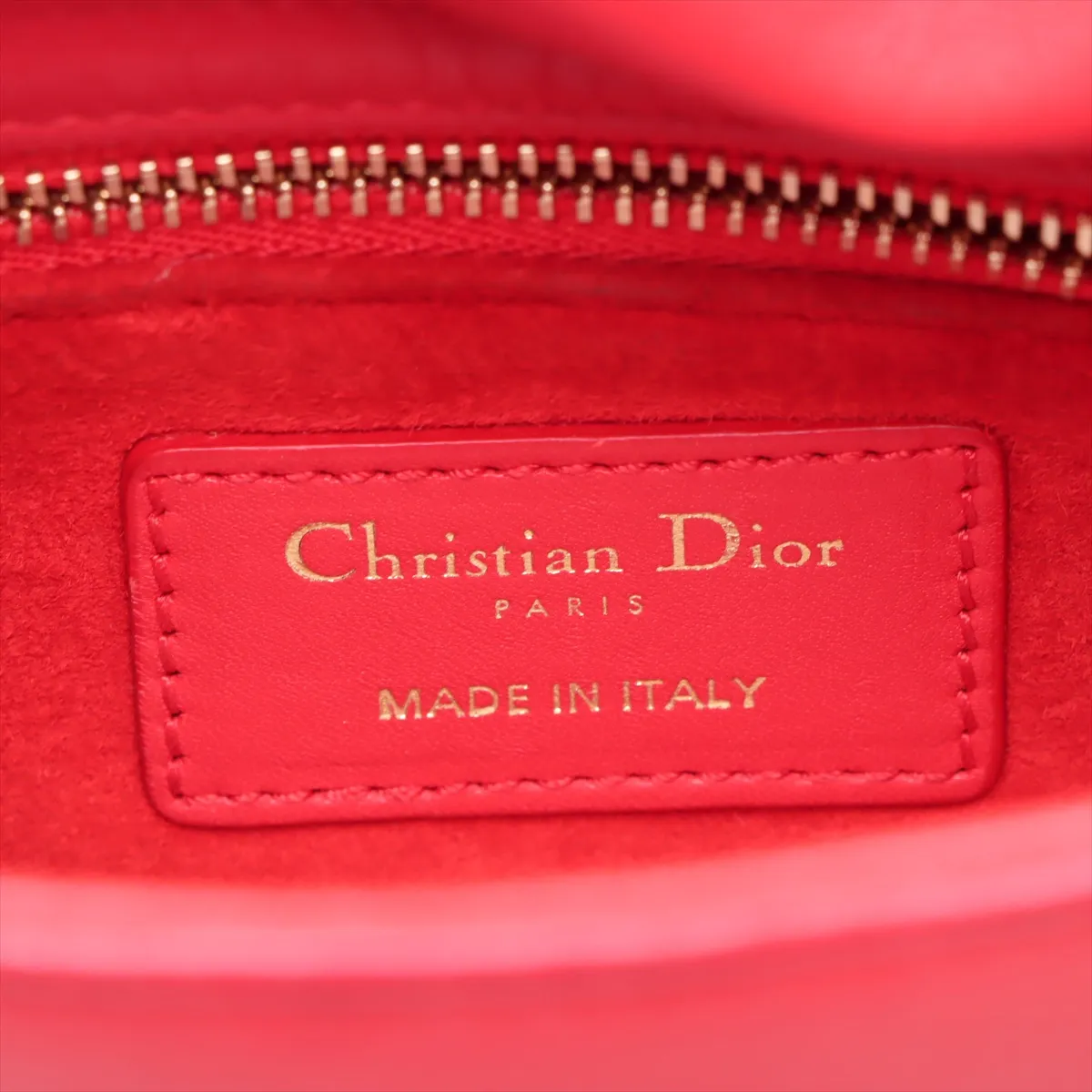 Lady Dior Leather 2WAY Handbag Red — view 10
