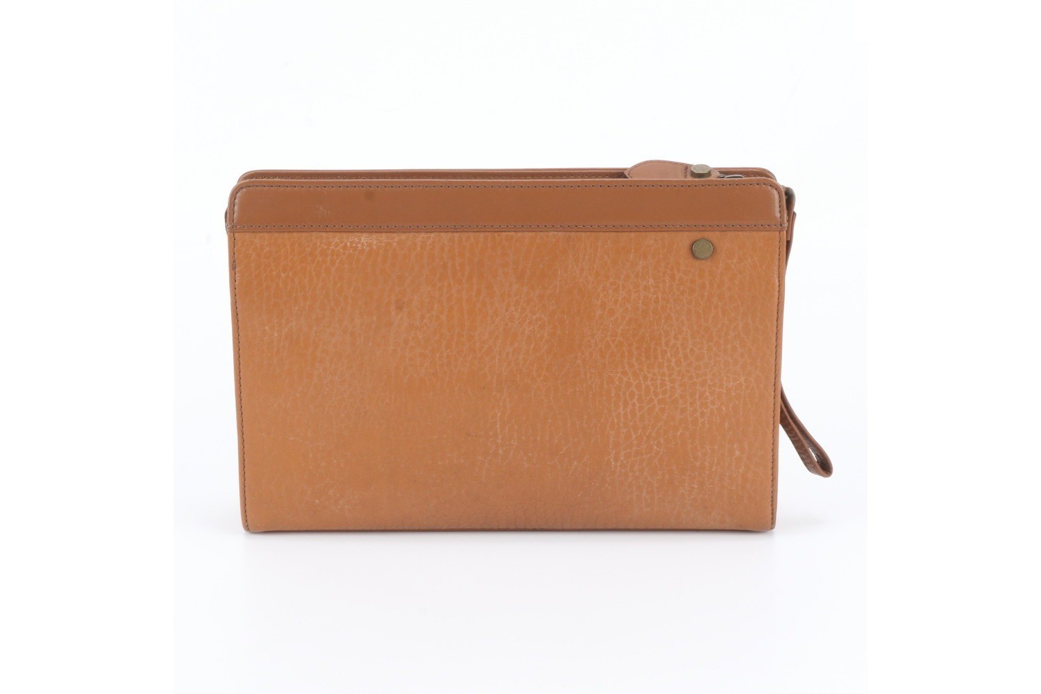 Leather check pattern second bag/clutch — view 3