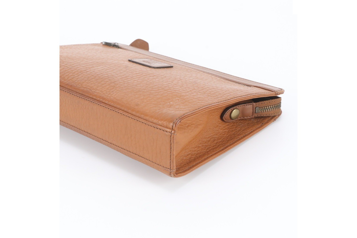 Leather check pattern second bag/clutch — view 4